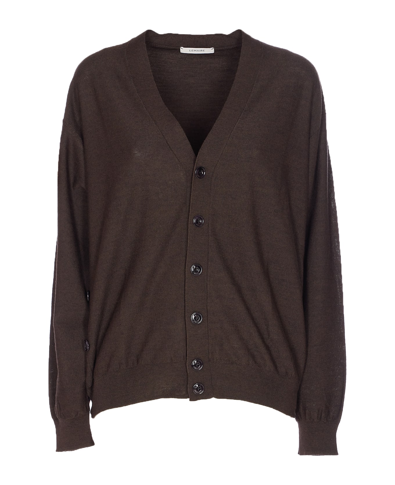 Lemaire Relaxed Twisted Cardigan - DARK CACAO