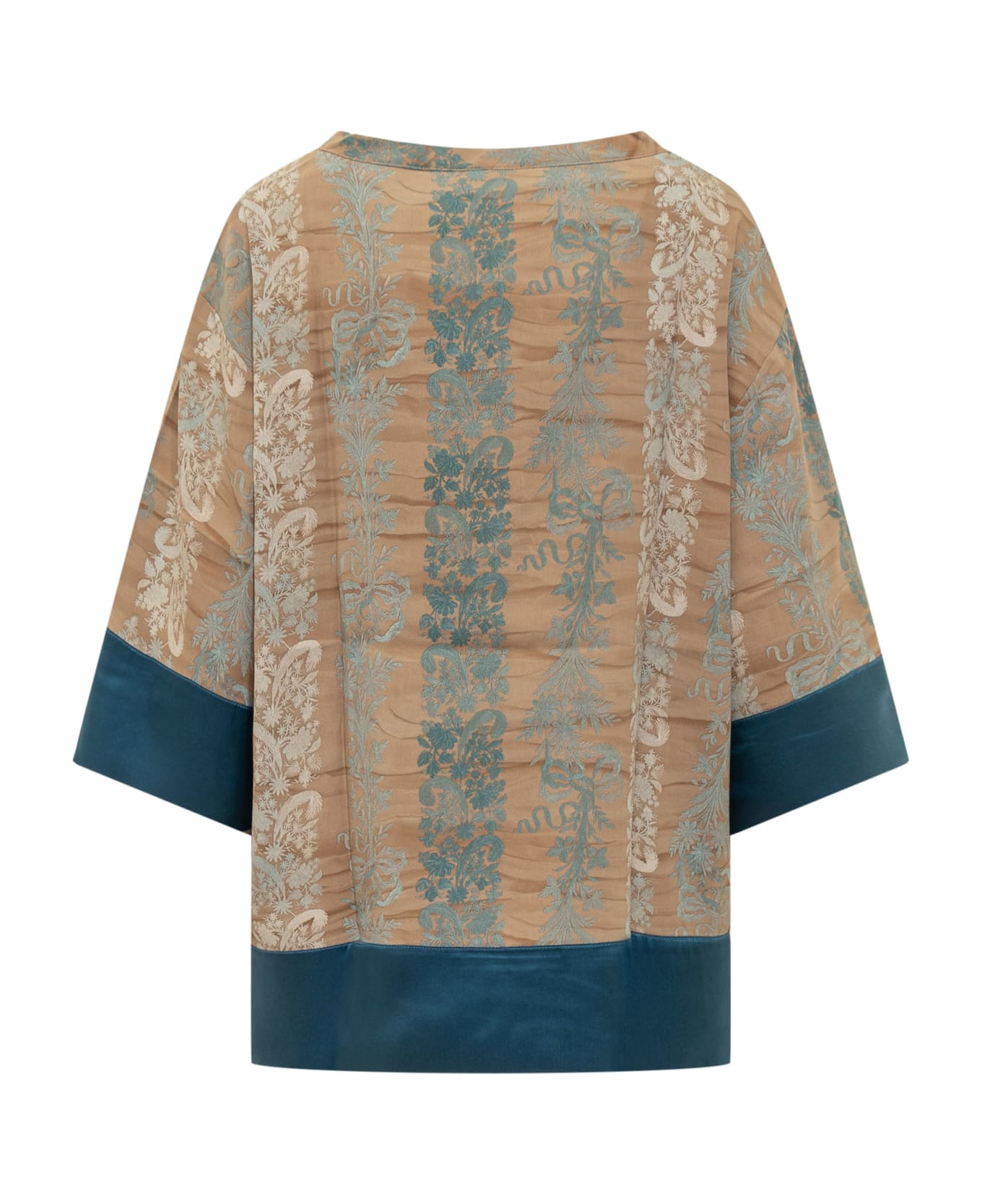 Pierre-Louis Mascia Silk Shirt With Floral Pattern - CIPRIA AZZURRO シャツ