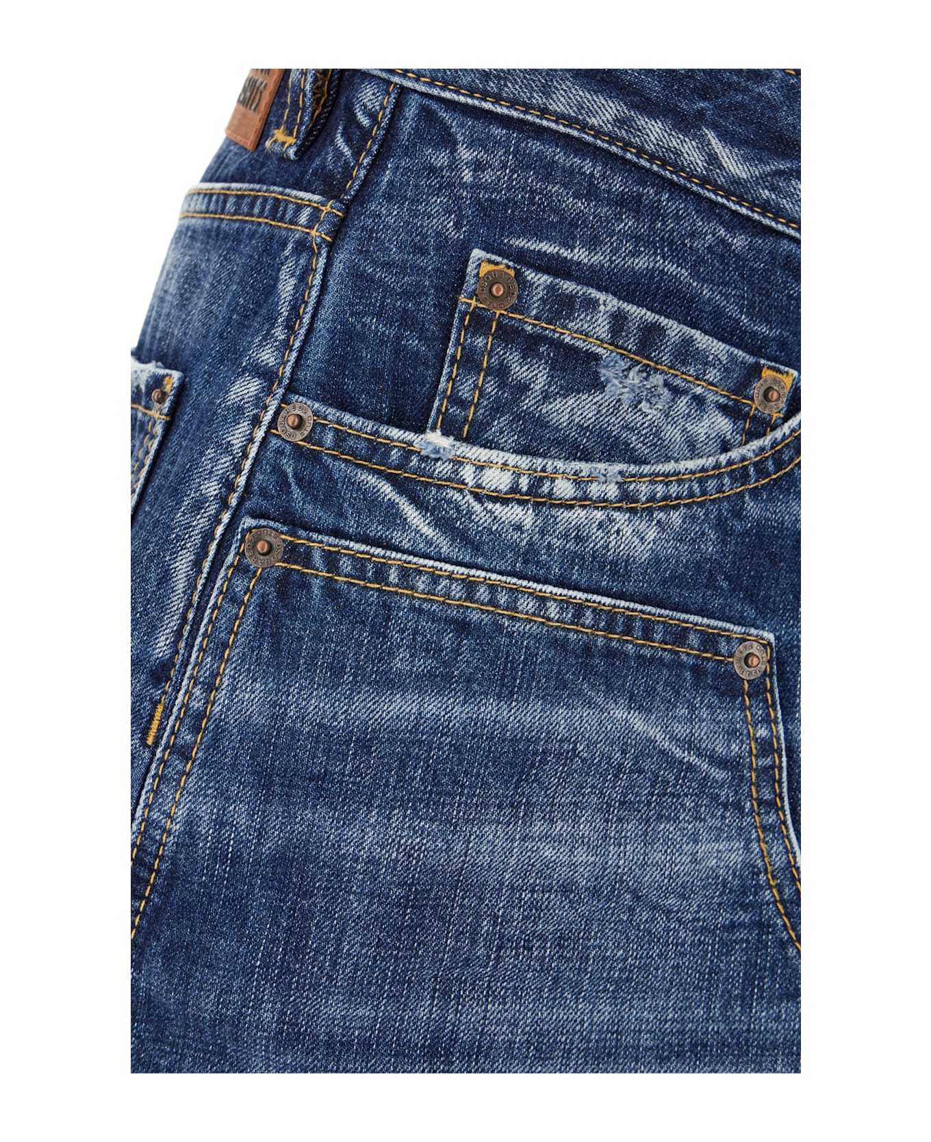 Dsquared2 Denim Carpenter Bermuda Shorts - NAVY BLUE