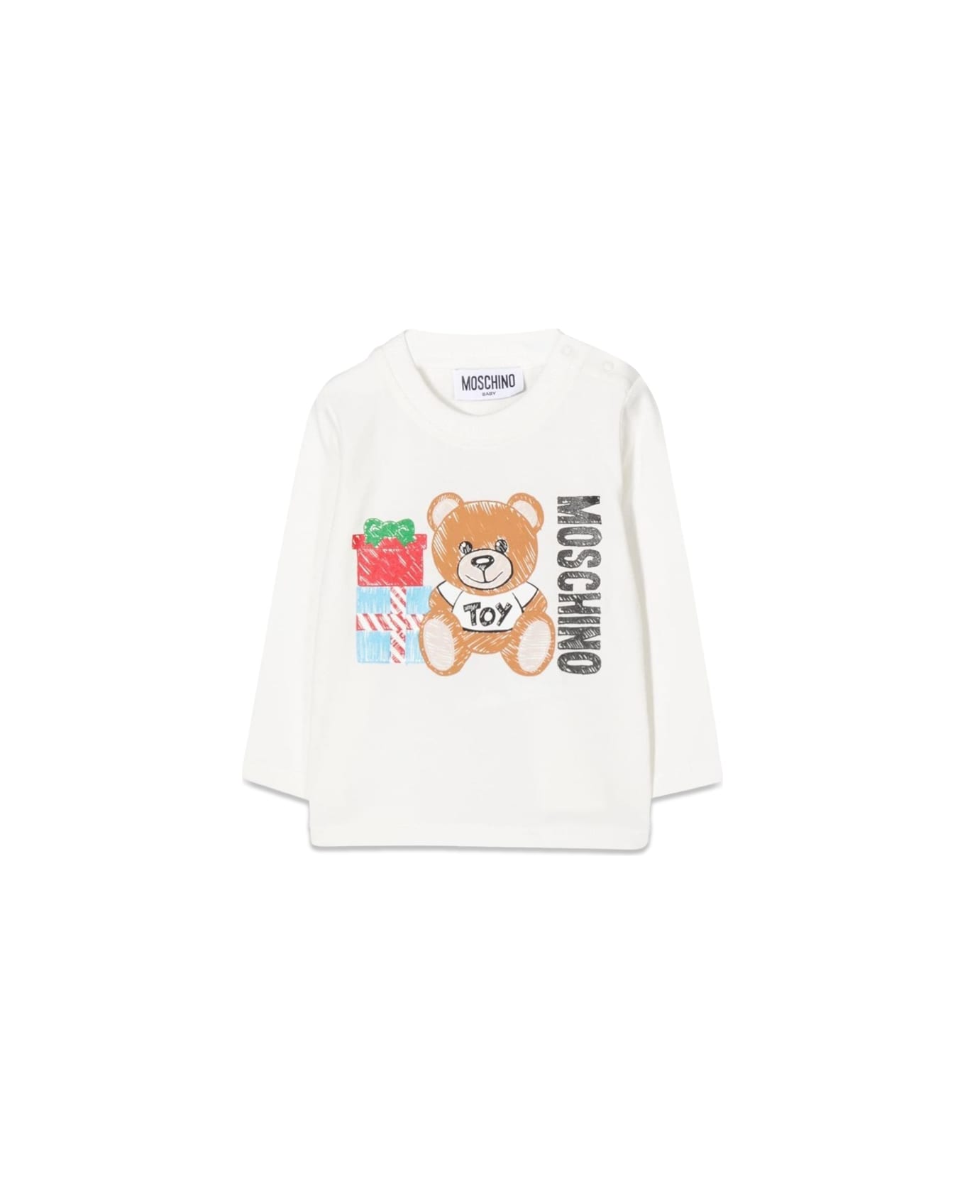 Moschino T-shirt M/l Teddy Bear Gifts - WHITE Tシャツ＆ポロシャツ