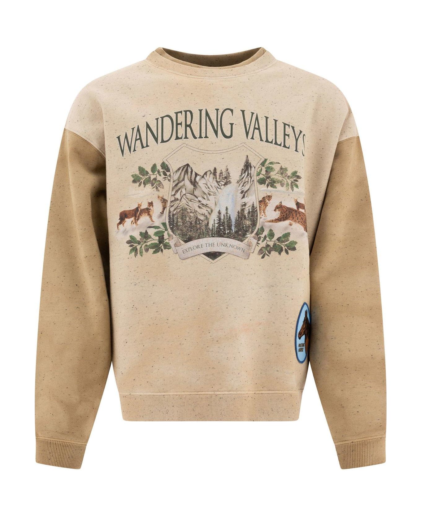 Loewe Wandering Valleys Sweatshirt - LIGHT OAT MELANGE