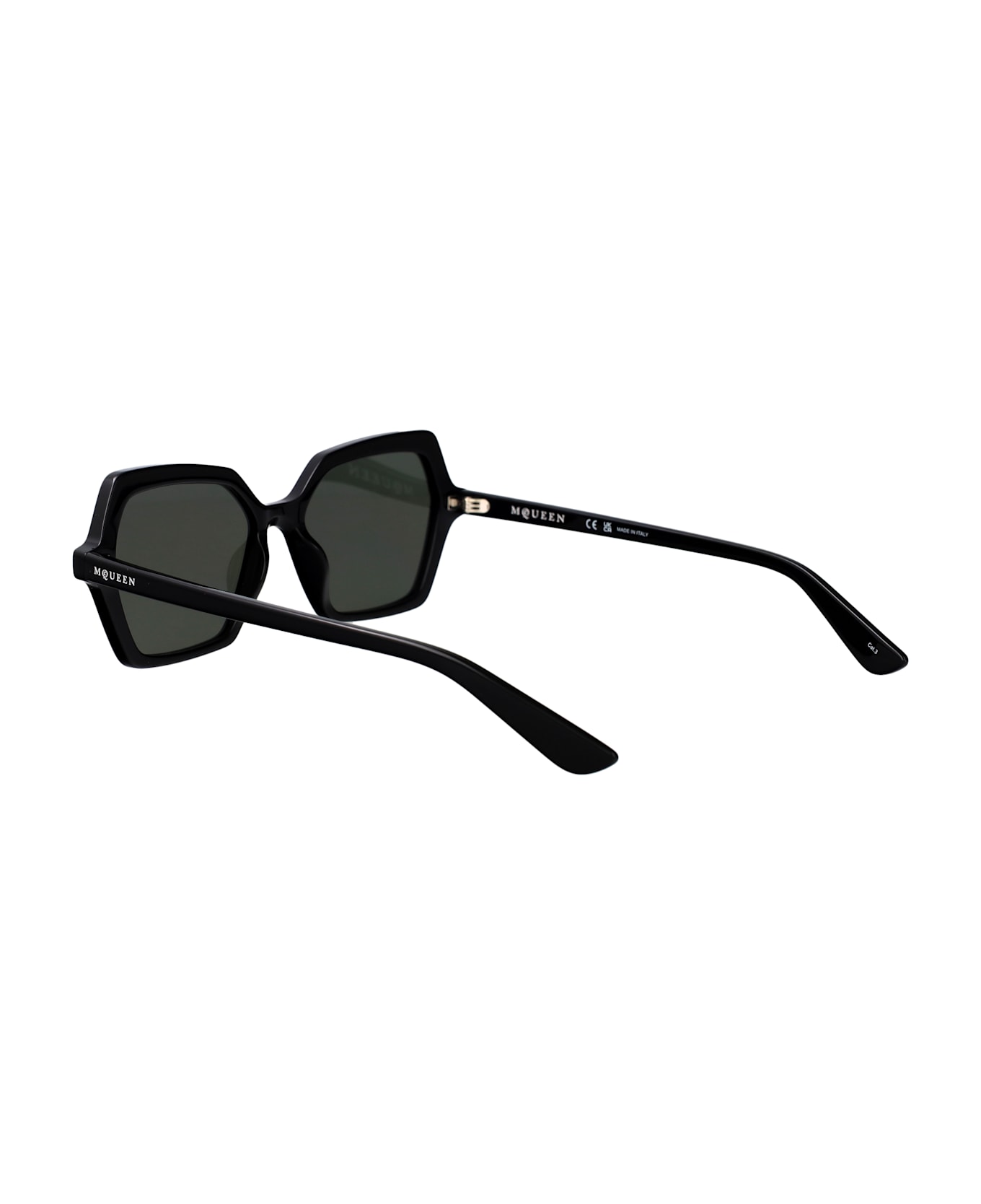 Alexander McQueen Eyewear Am0537s Sunglasses - BLACK-BLACK-GREY