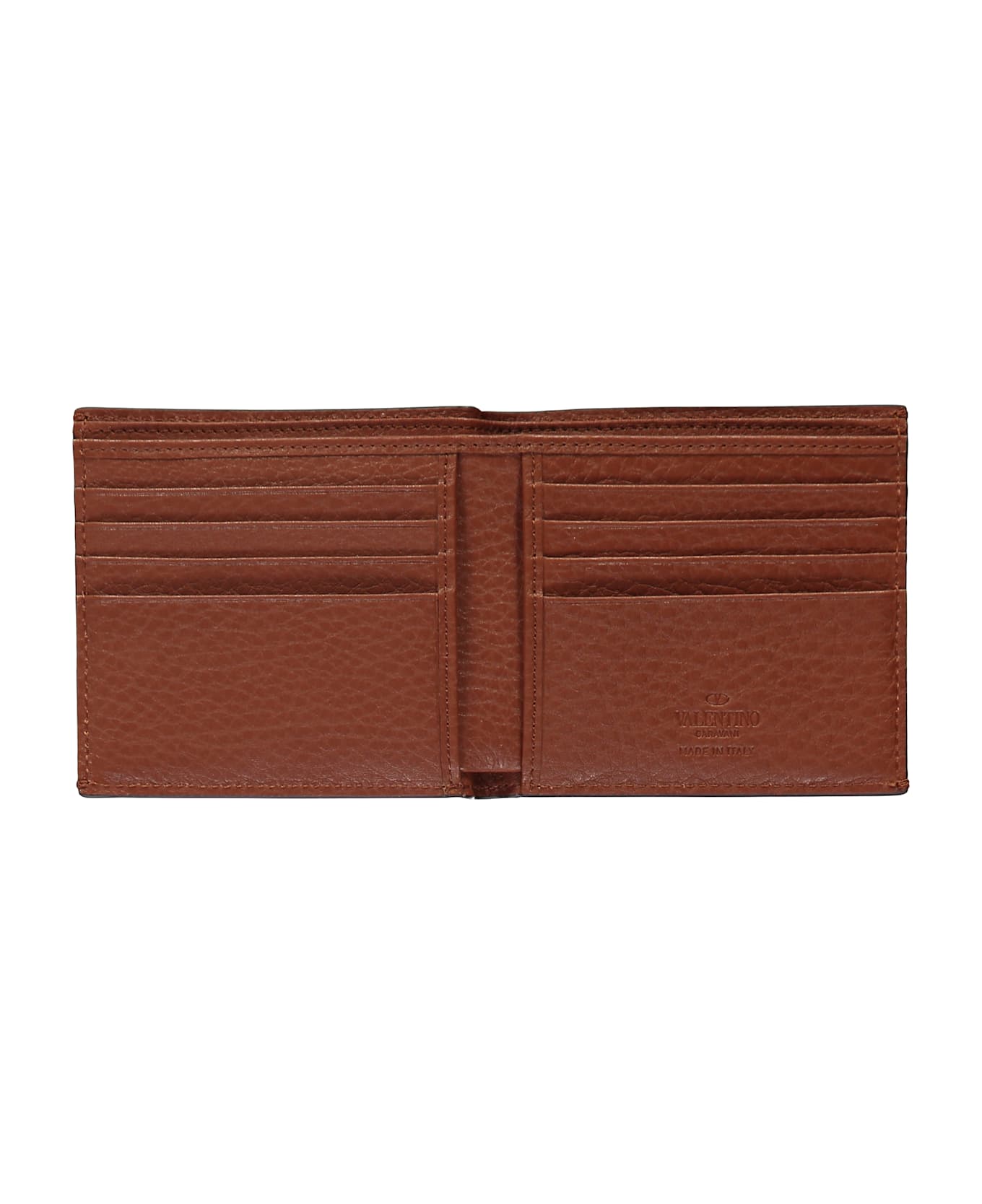 Valentino Garavani Leather Wallet - Camel