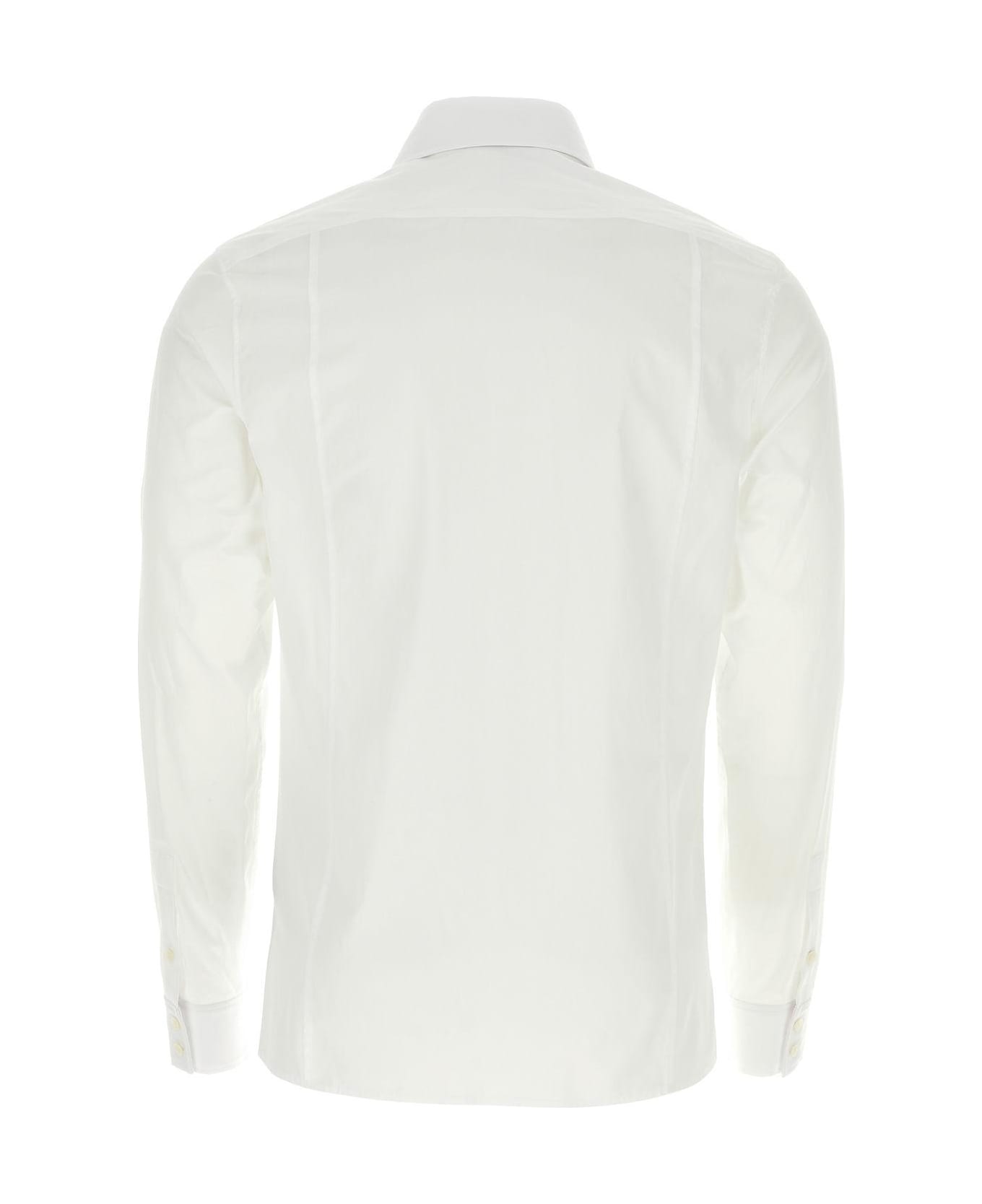 Balmain White Poplin Shirt - BLANC