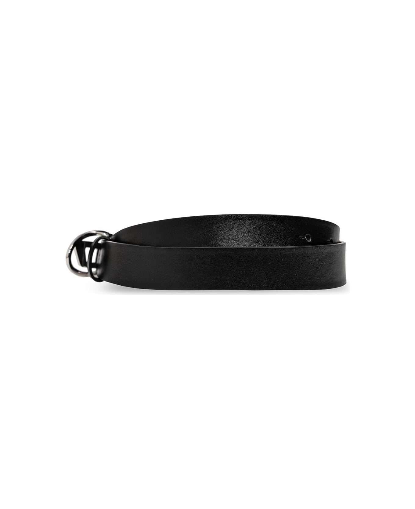 Diesel B-1dr 25 Logo Buckled Belt - BLACK