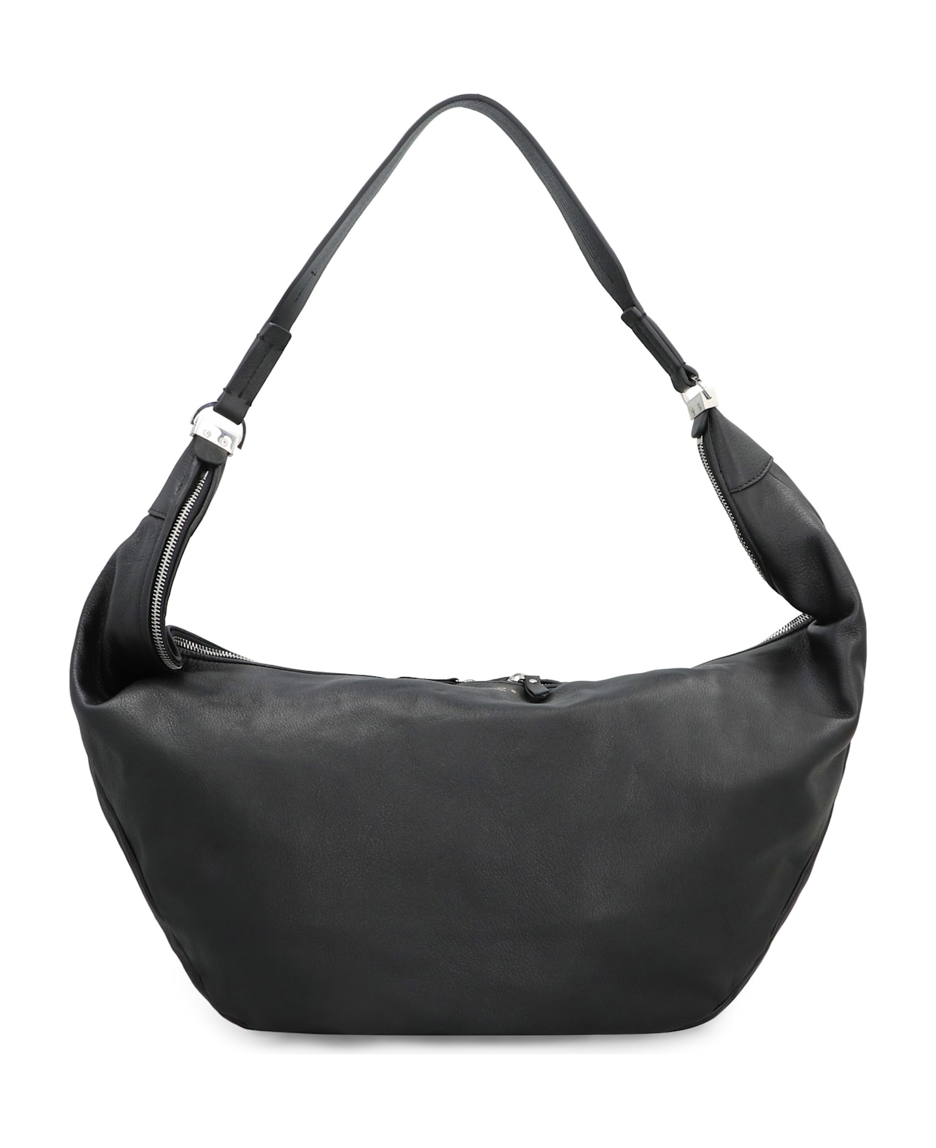 Rhude Leather Messenger Bag - black