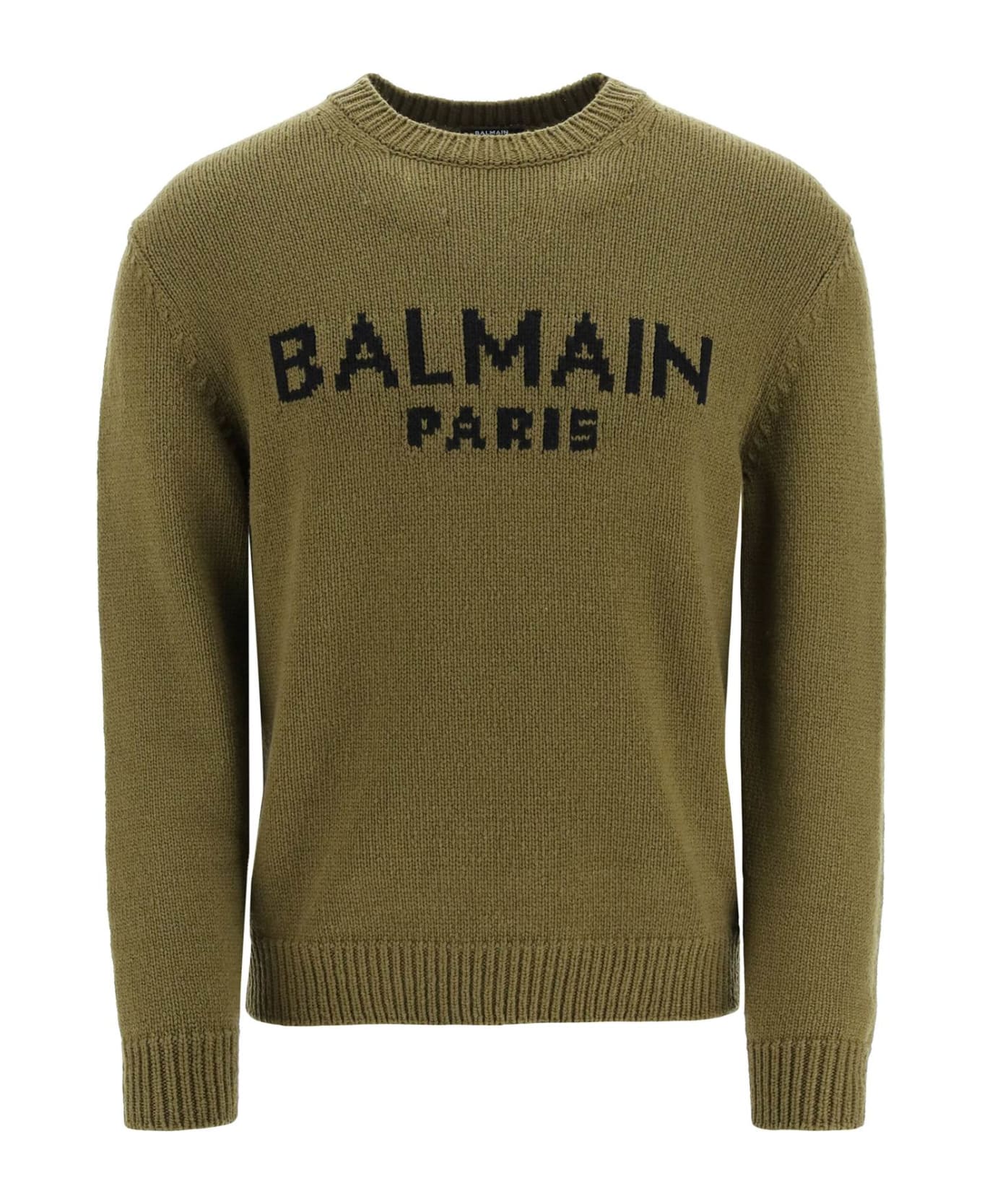 Balmain Wool Blend Pullover - Green