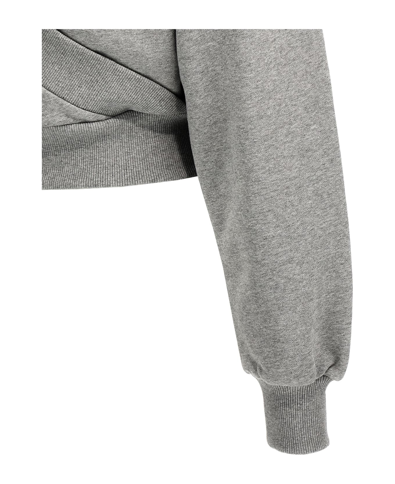 The Attico Crossed Logo Sweatshirt - Gray