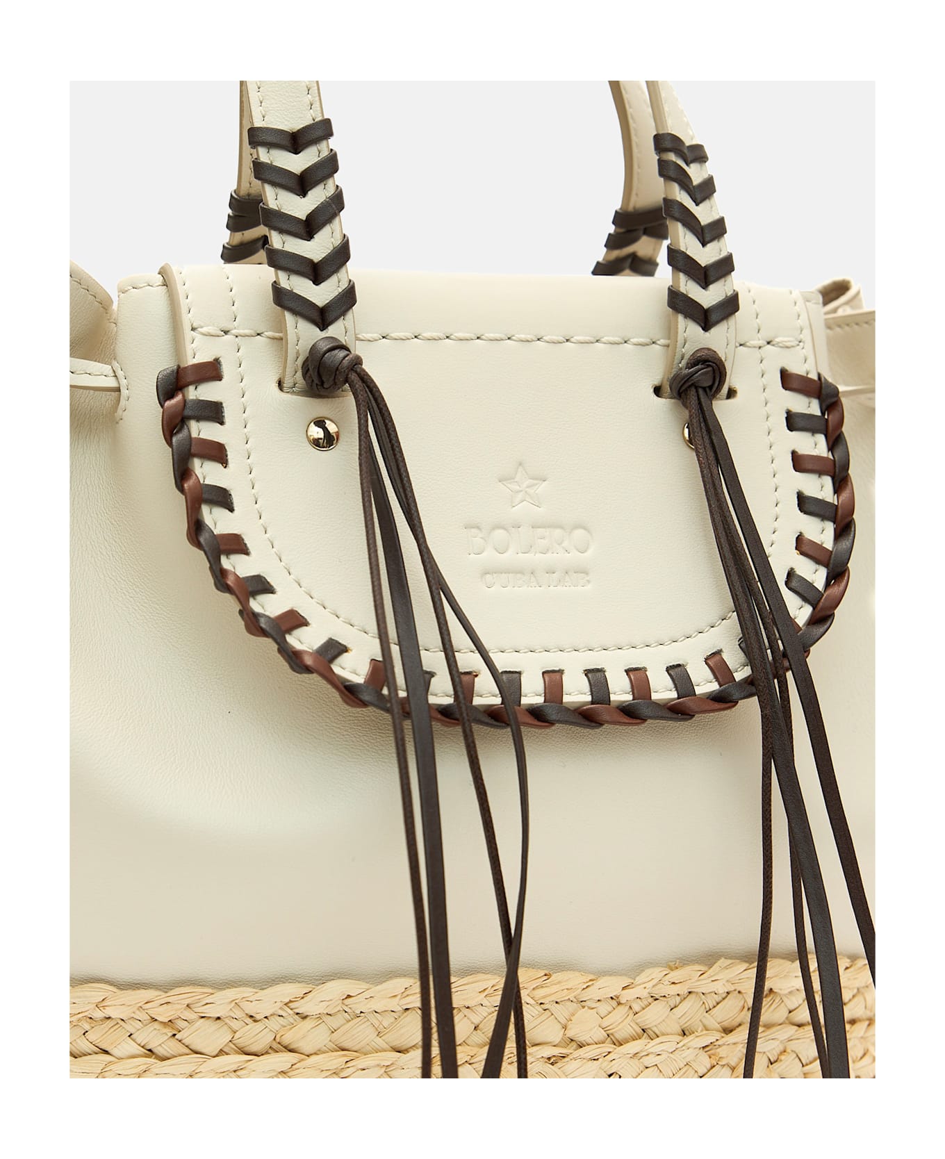 Cuba Lab Bolero Leather Tote Bag - White