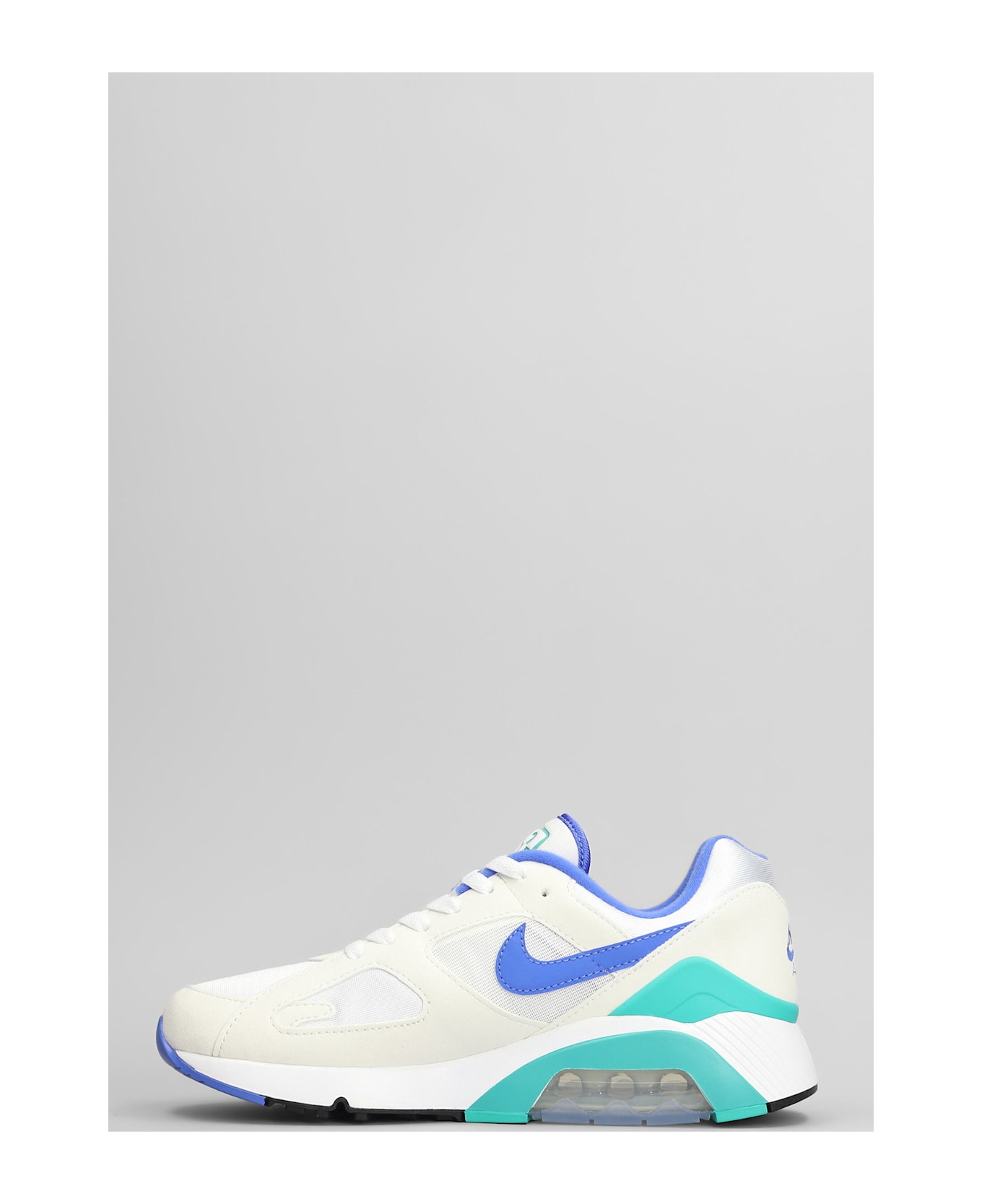 Nike Air 180 Sneakers In White Leather And Fabric - white