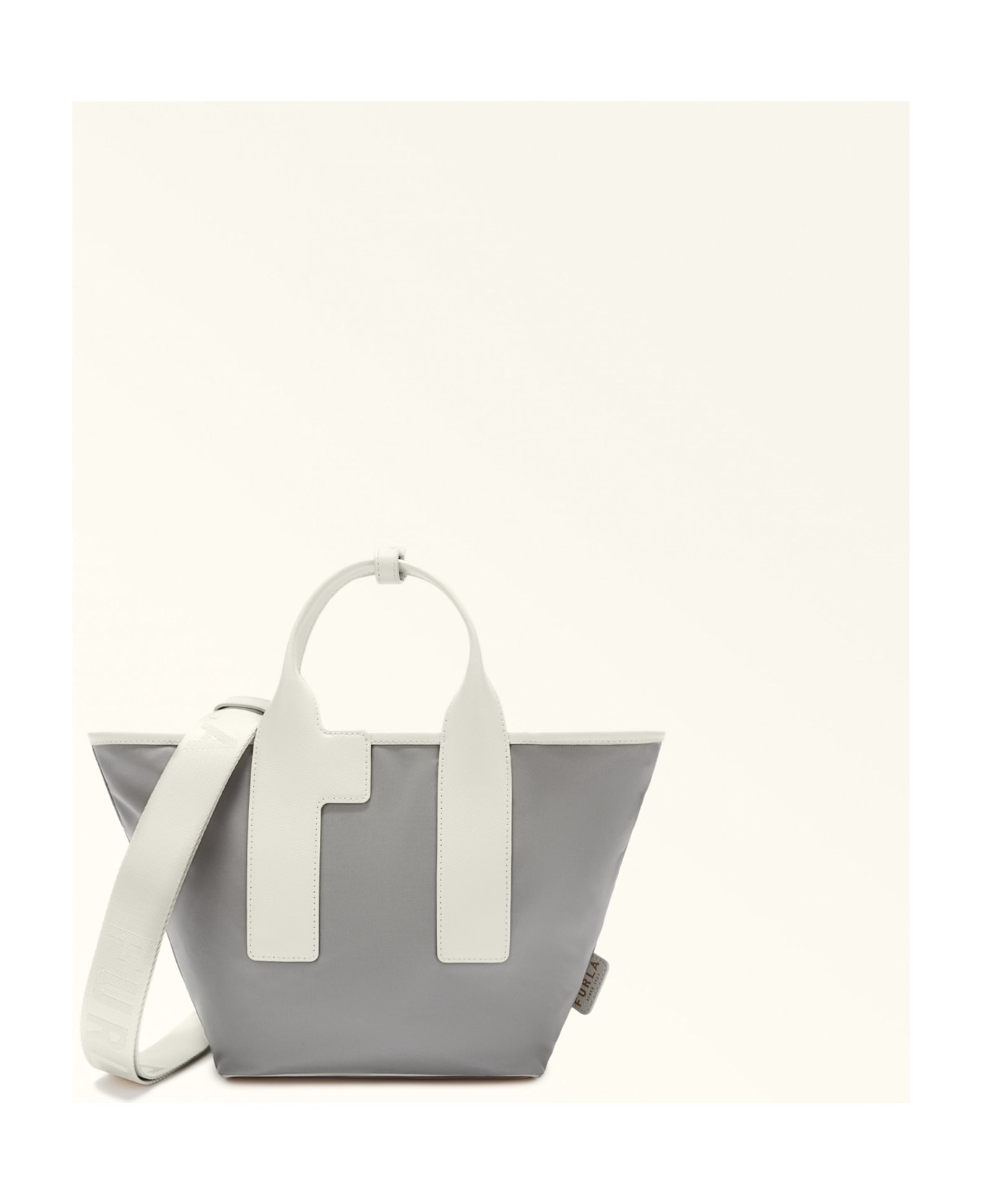【送料&関税込】Furla Piuma M Tote Nylon Handbag Ash Color Furla Piuma M Tote Nylon Handbag Ash Color | italist, ALWAYS