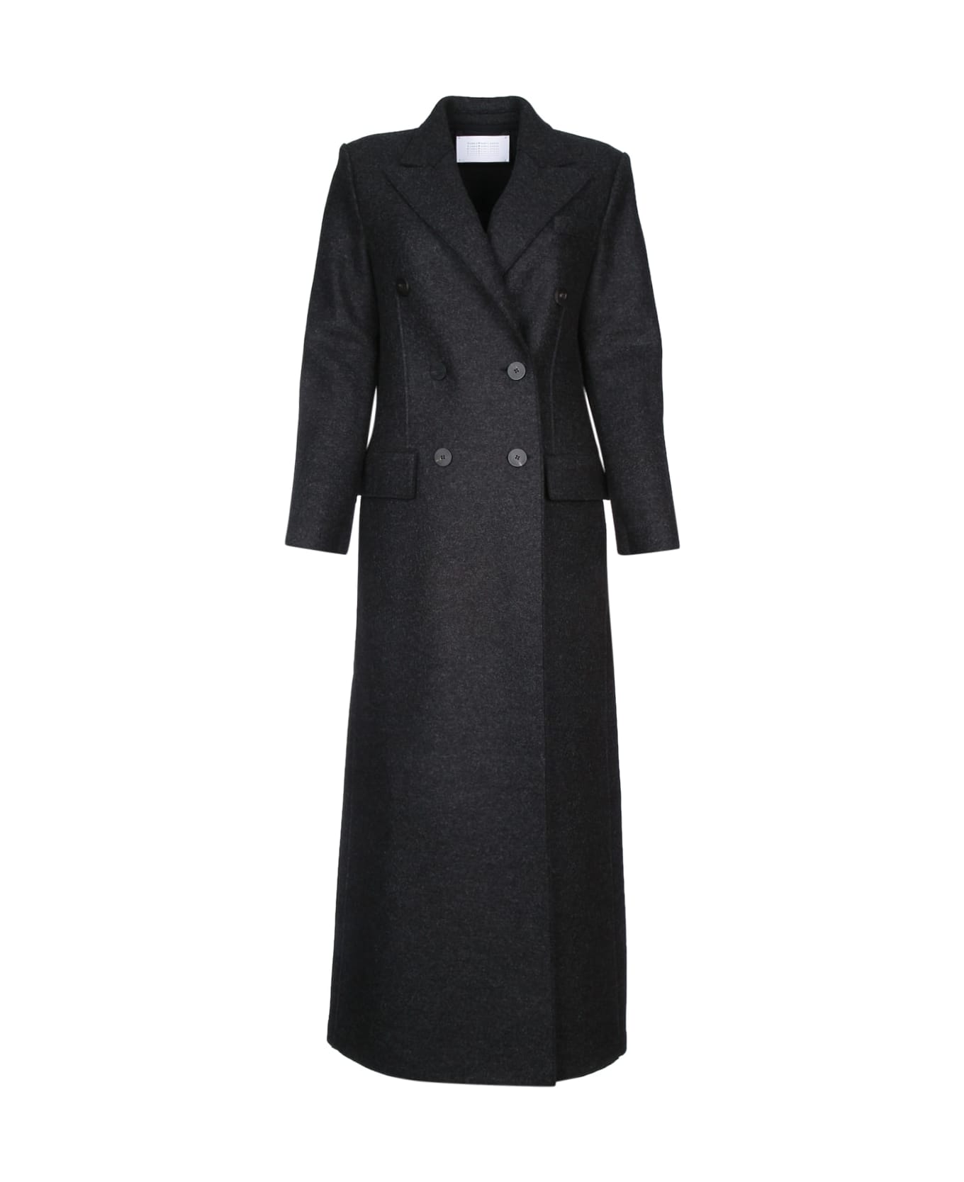 Harris Wharf London Women Long Double Breasted Tailored Coat Pressed W - ANTHRACITE