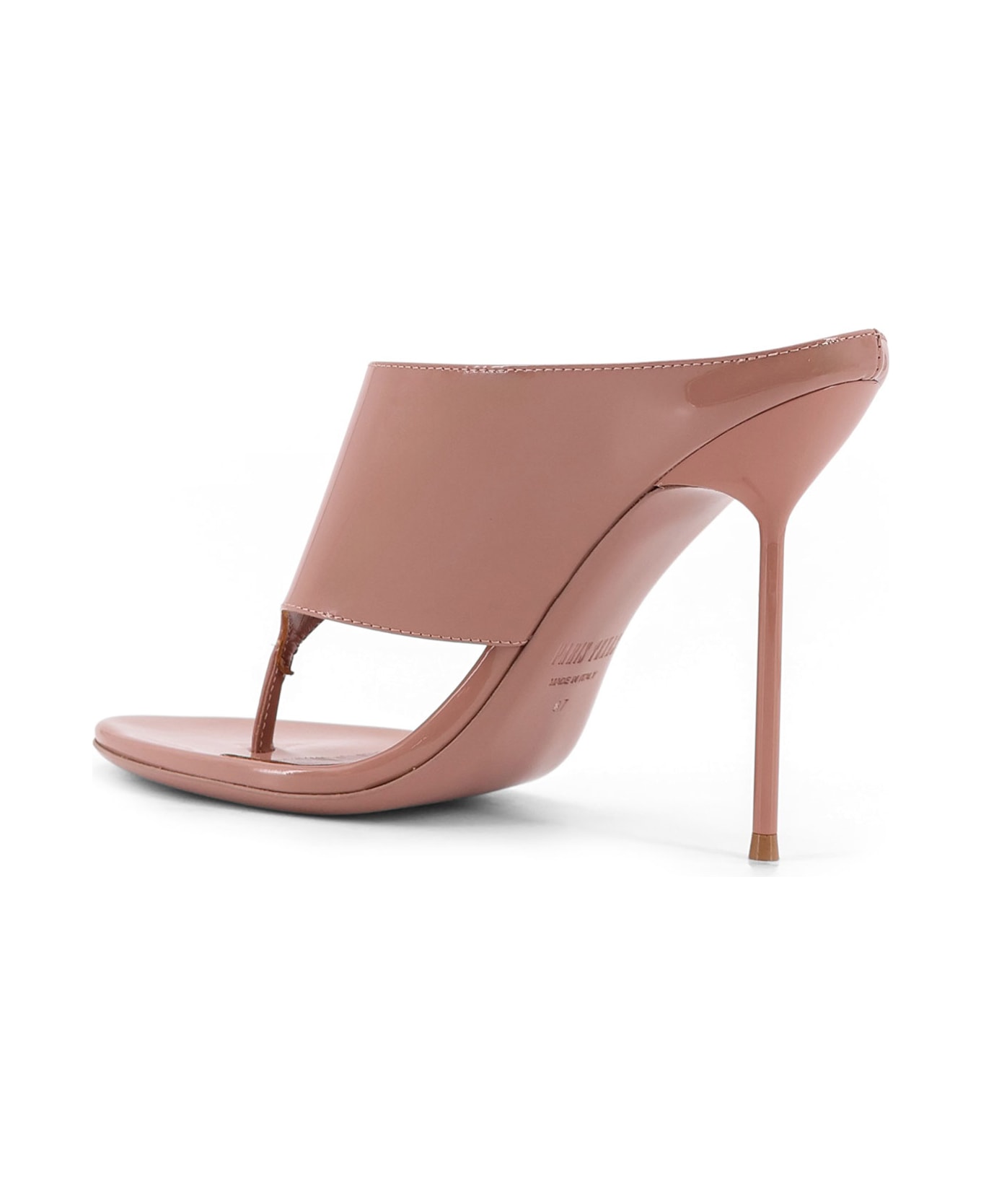 Paris Texas Lidia Thong Patent Leather Sandals - DARK PHARD