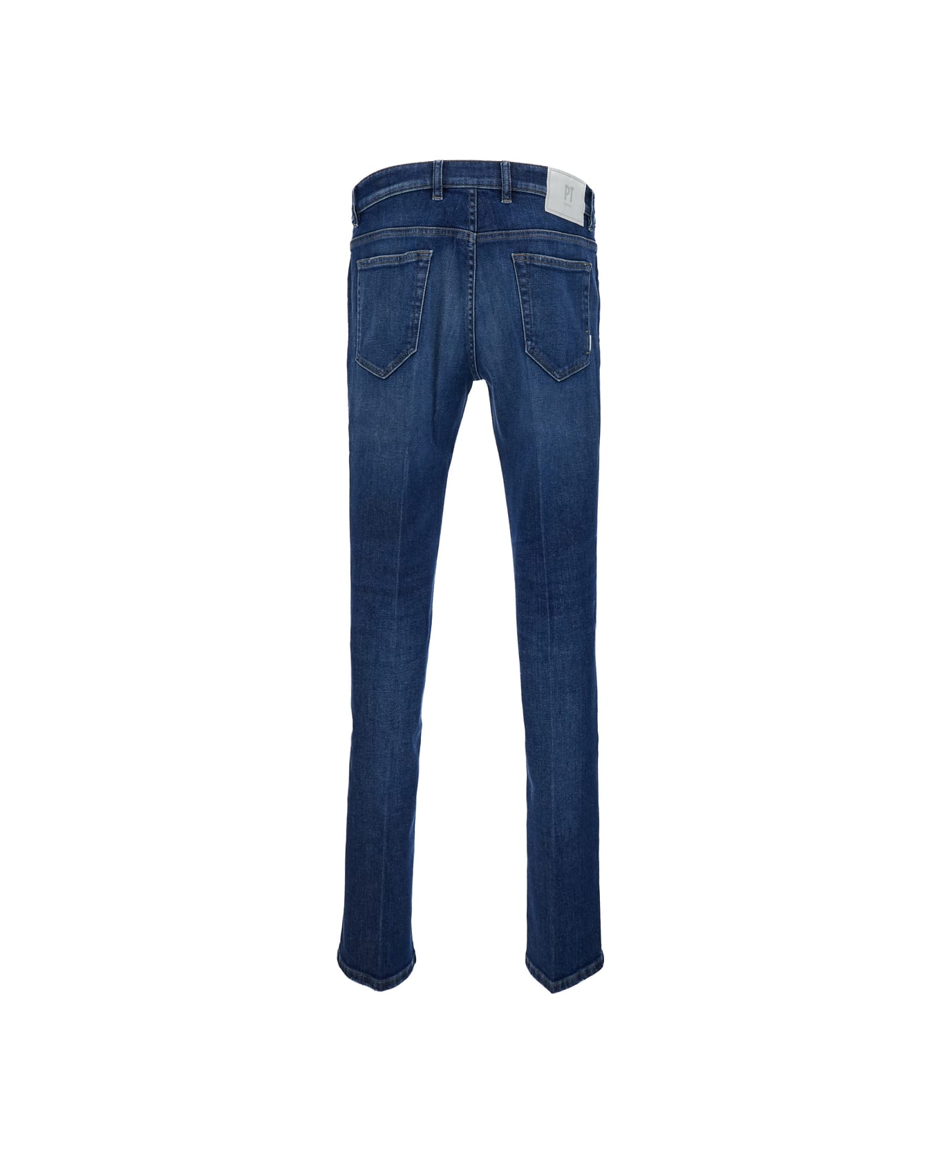 PT01 Blue Medium Waisted Jeans In Cotton Blend Man - Blu デニム