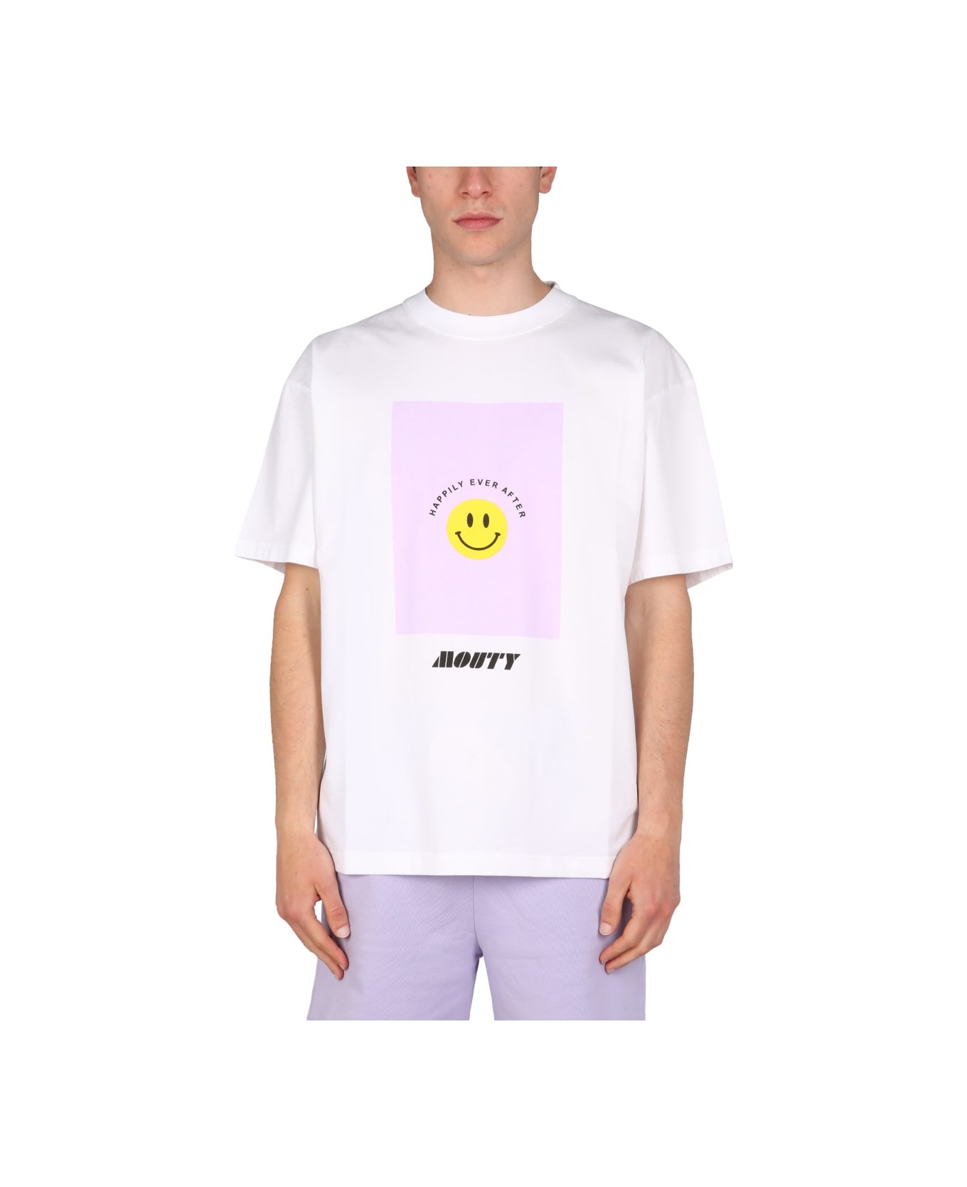 Mouty "smiley" T-shirt - WHITE