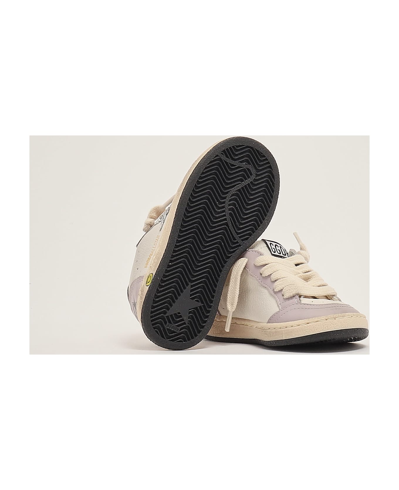Golden Goose Ballstar Sneaker - BIANCO-LILLA