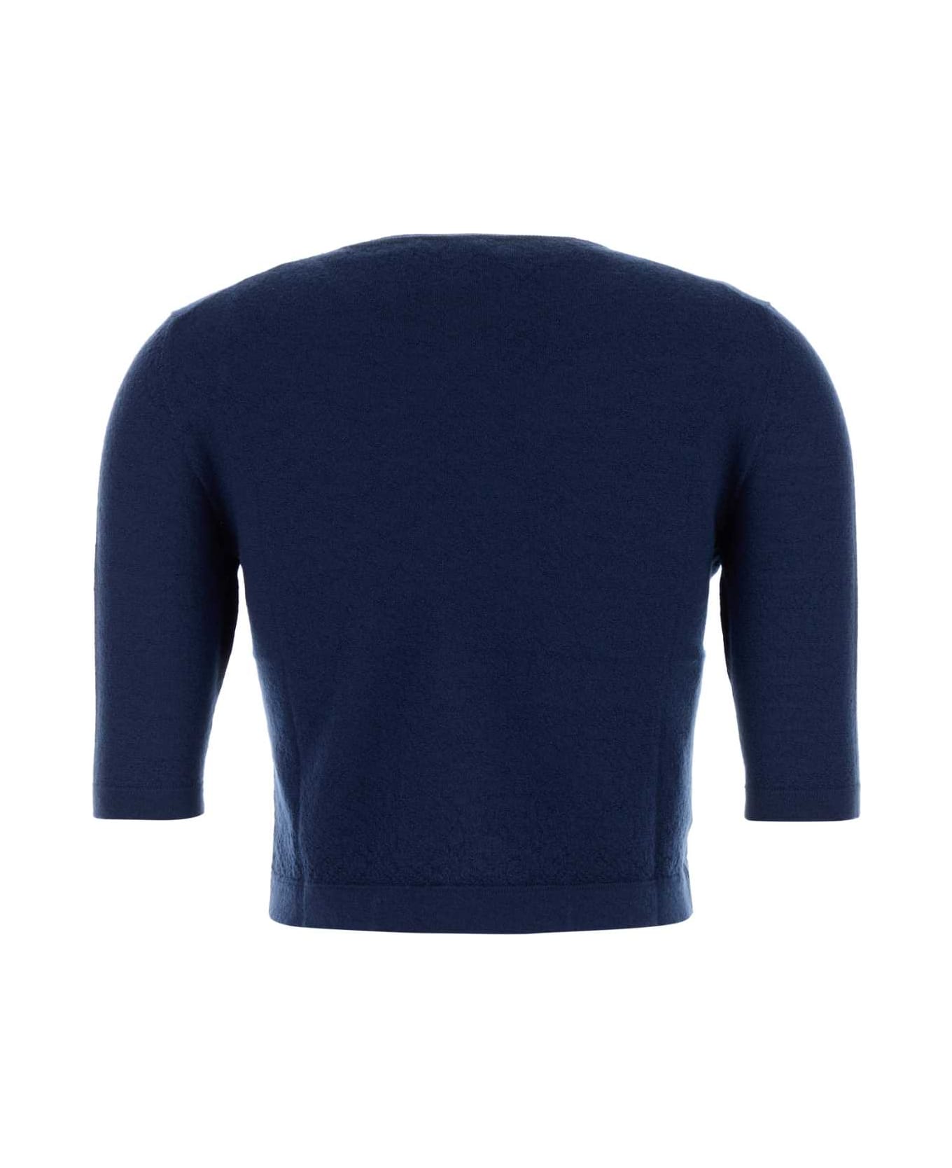 Prada Blue Cashmere Sweater - NAVY+BIANCO