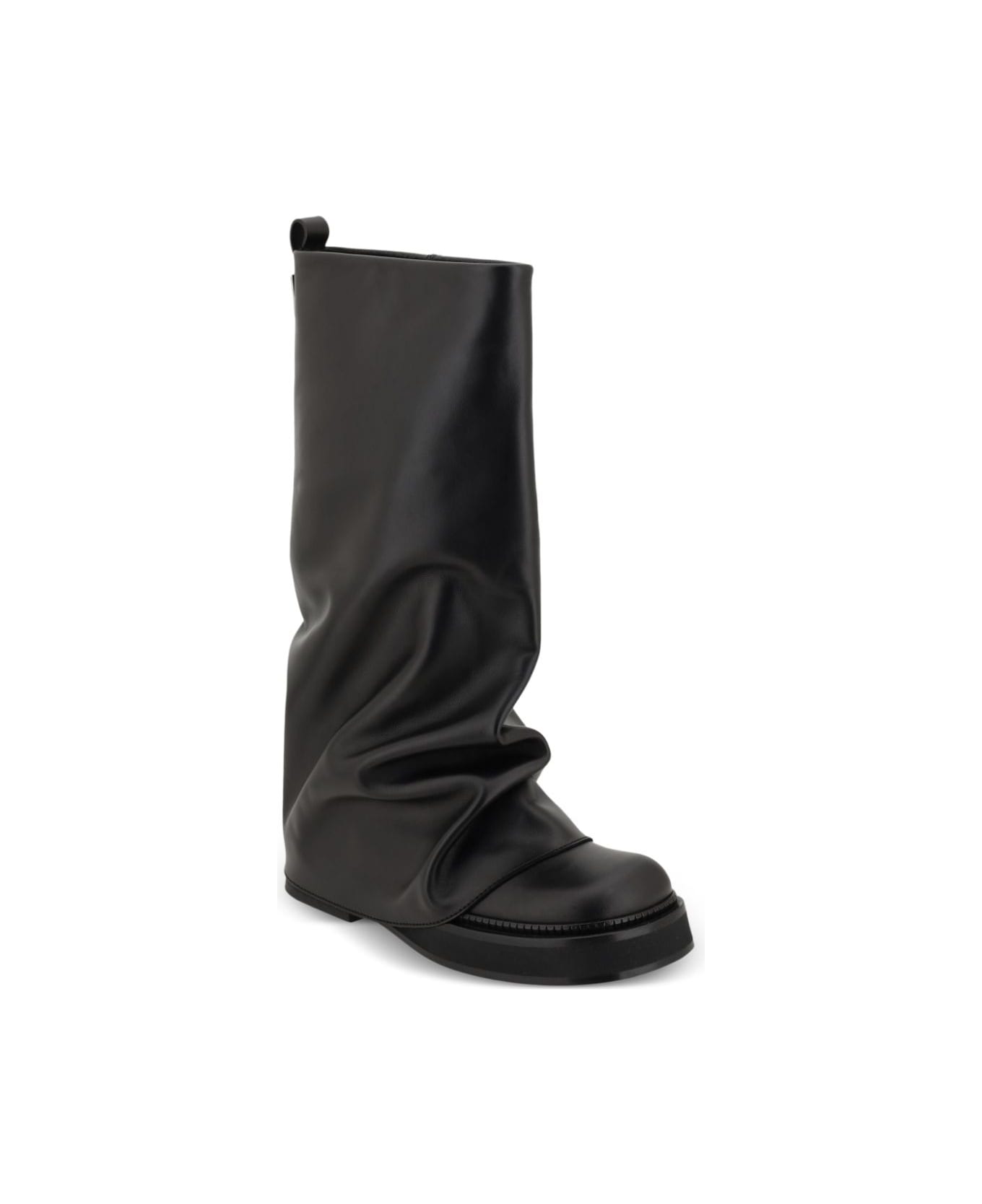 The Attico Robin Leather Boots - Black