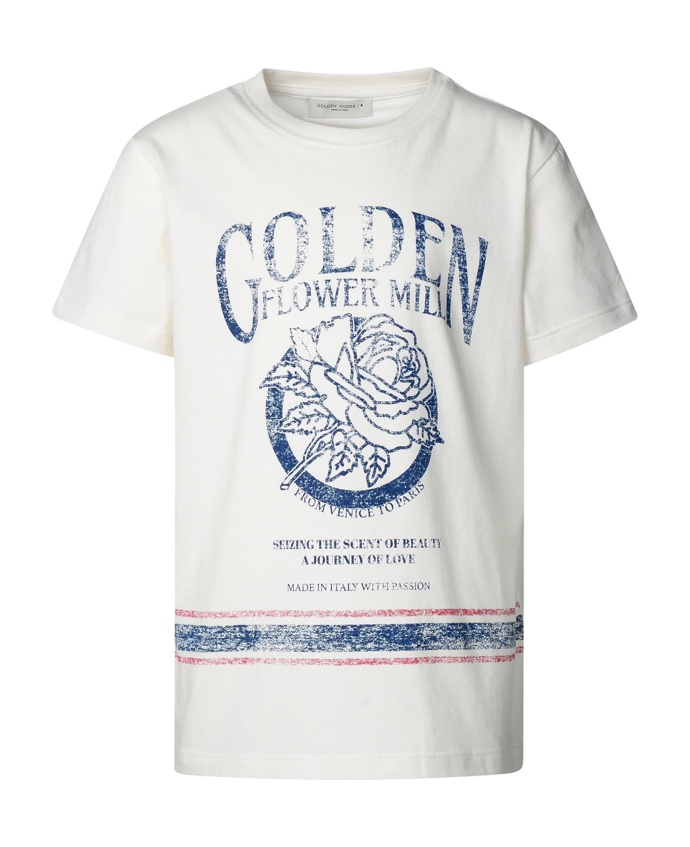 Golden Goose Ivory Cotton T-shirt - Ivory Tシャツ＆ポロシャツ
