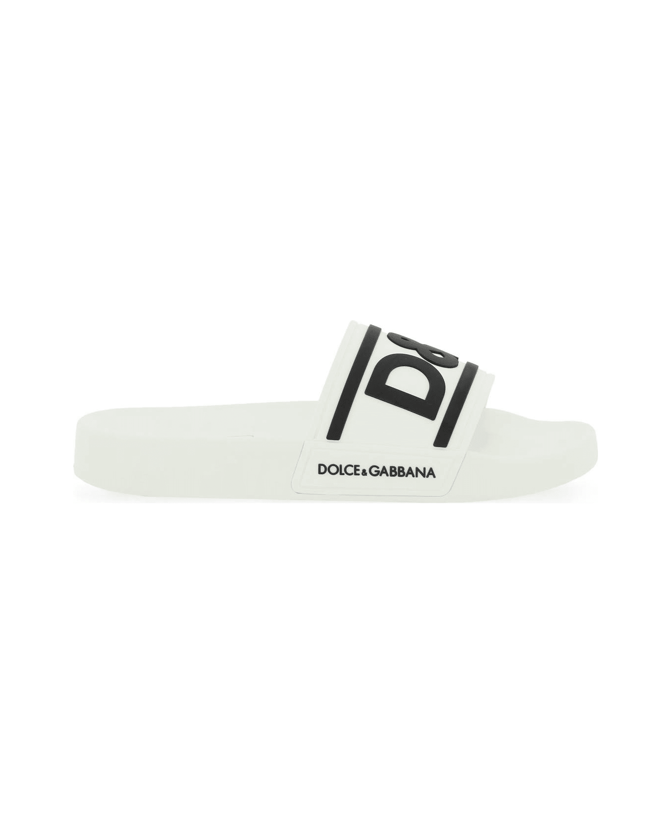 Dolce & Gabbana Dg Logo Slides - Bco Nero