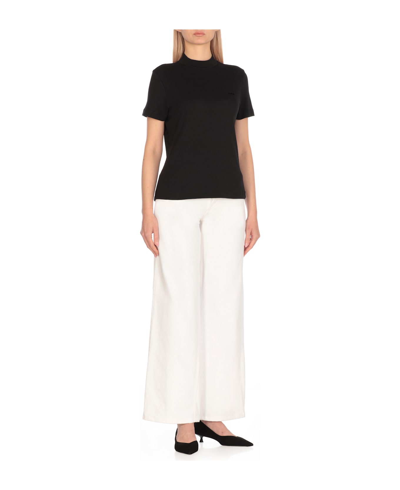 A.P.C. T-shirt With Logo - Black