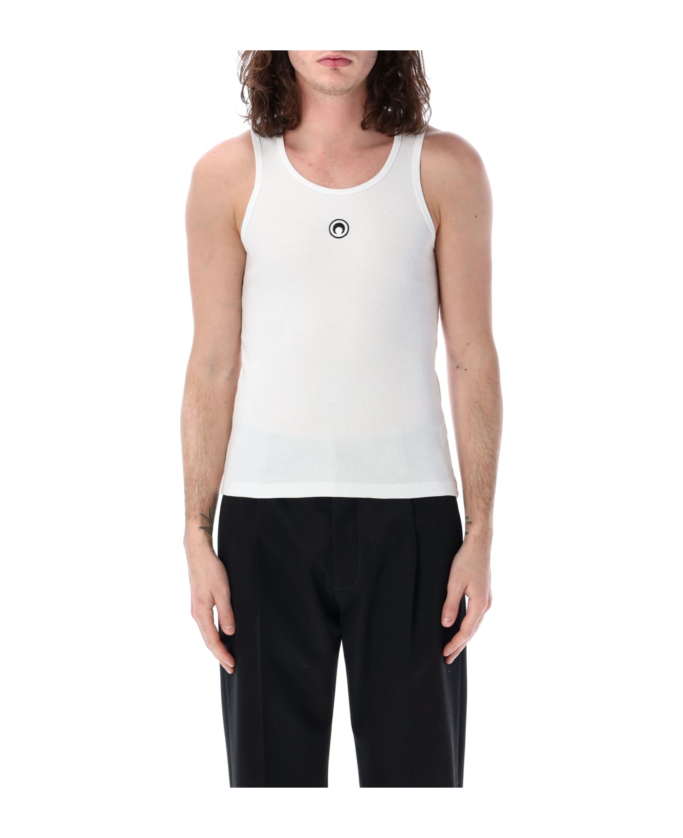 Marine Serre Fitted Tank Top - WHITE