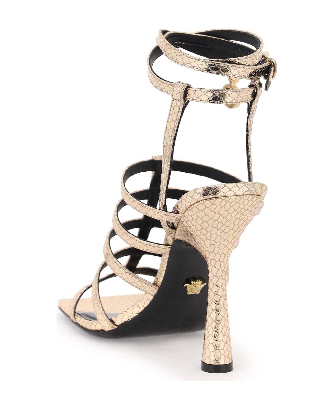Versace Lycia Structure Sandals - CHAMPAGNE VERSACE GOLD (Gold)
