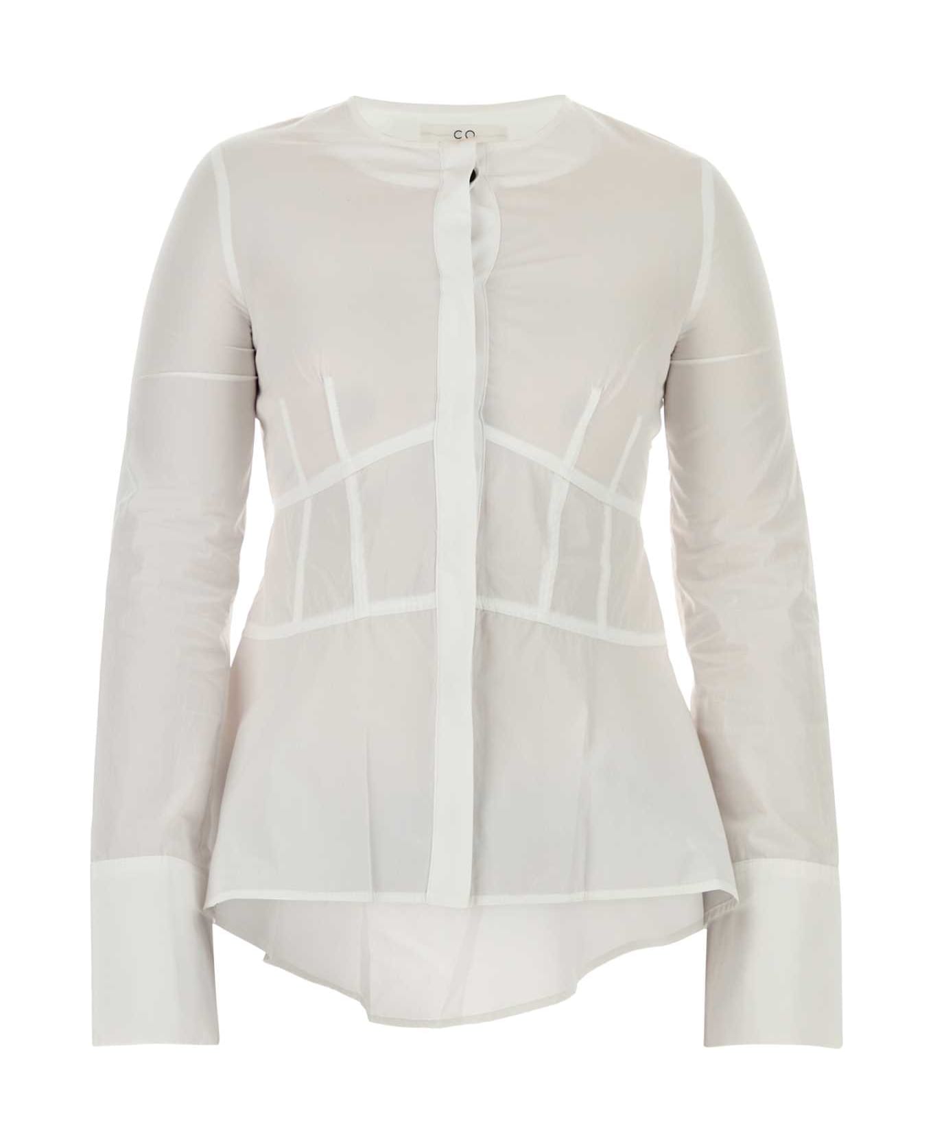 Tシャツ・カットソー CO-COLLECTIONS FW24 White poplin shirt (2393ACP 100) Poplin shirt in White for Women | Dolce&Gabbana® US