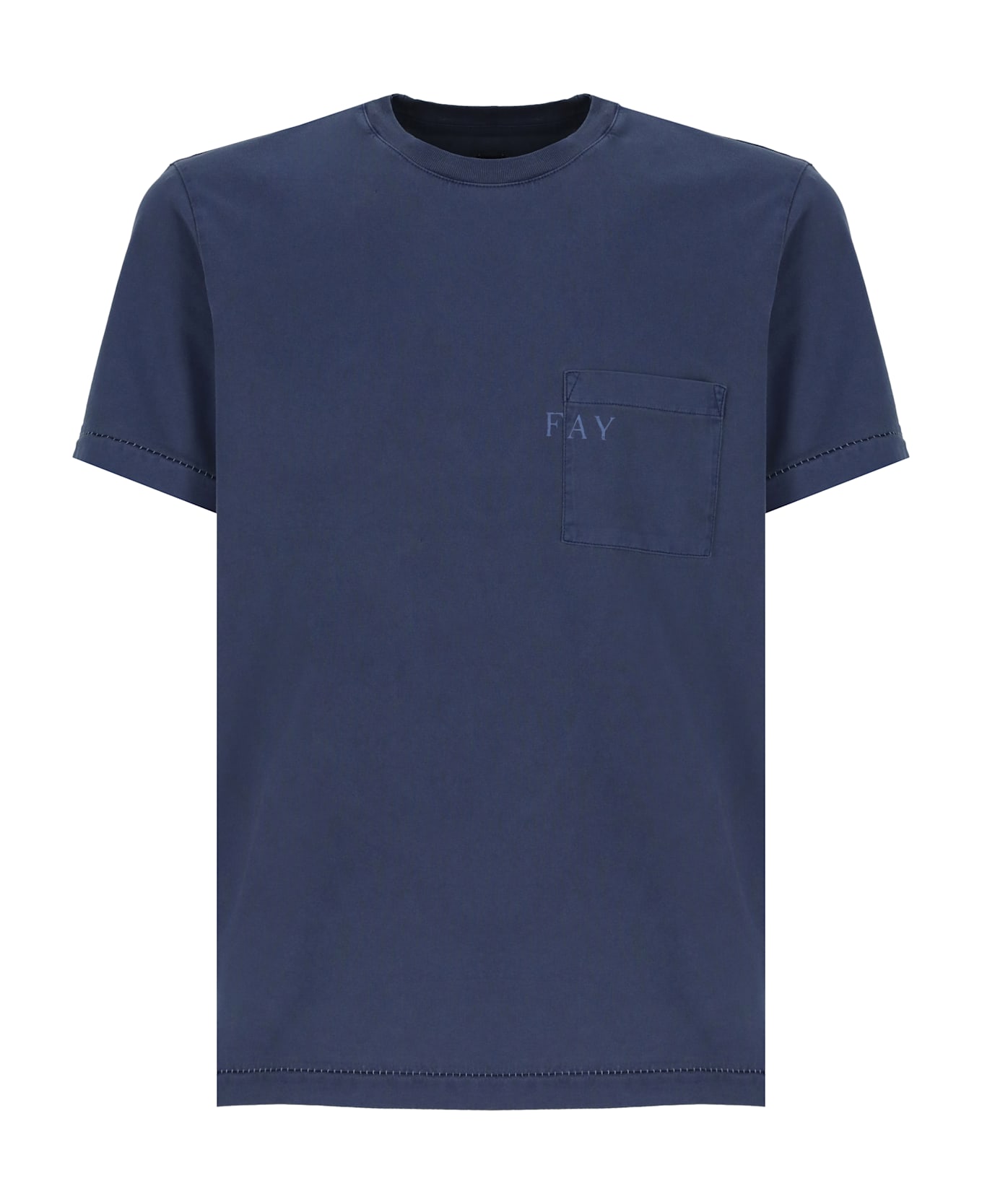 Fay T-shirt With Logo - Blue