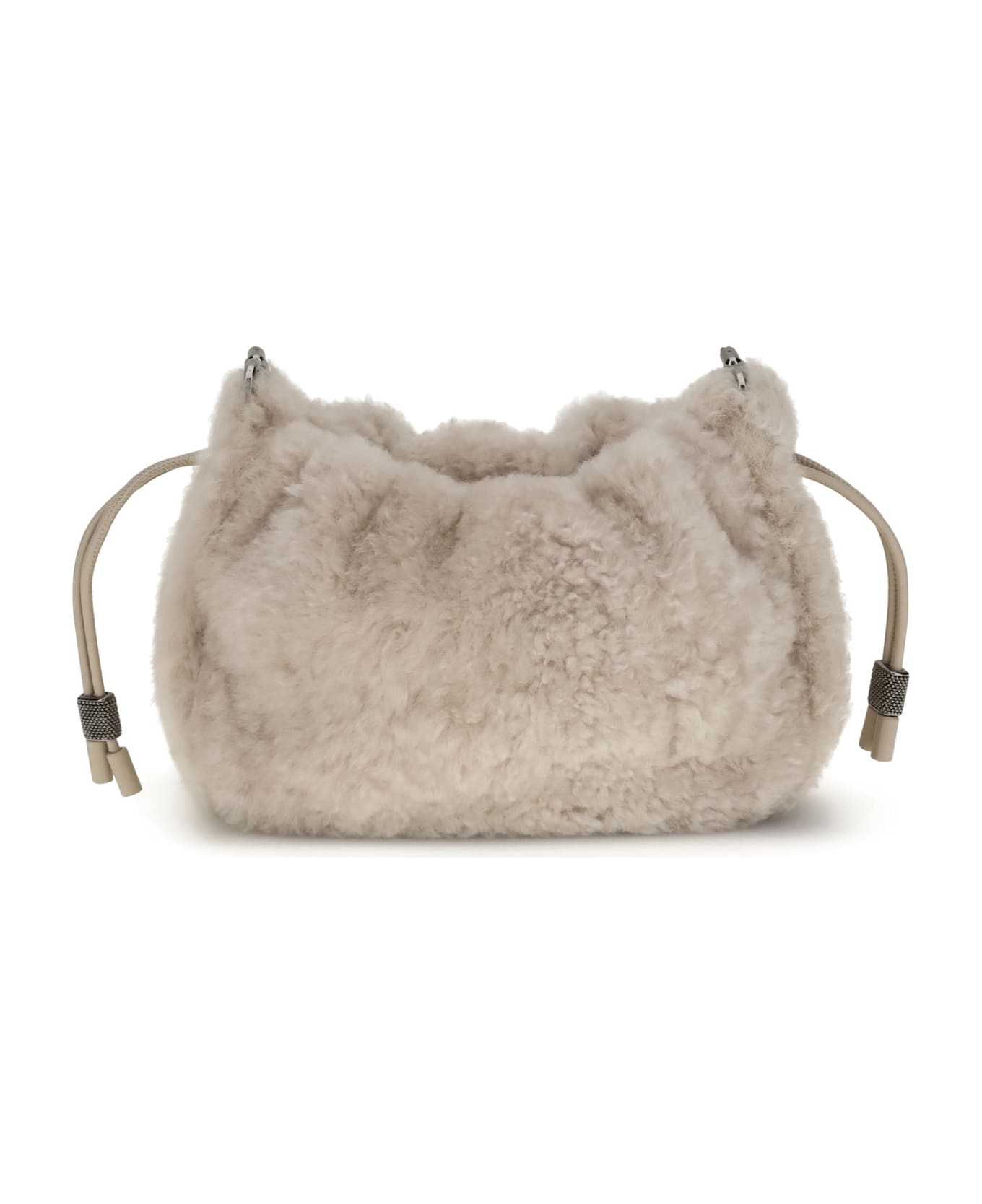 Brunello Cucinelli Mellow Mini Shearling Shoulder Bag