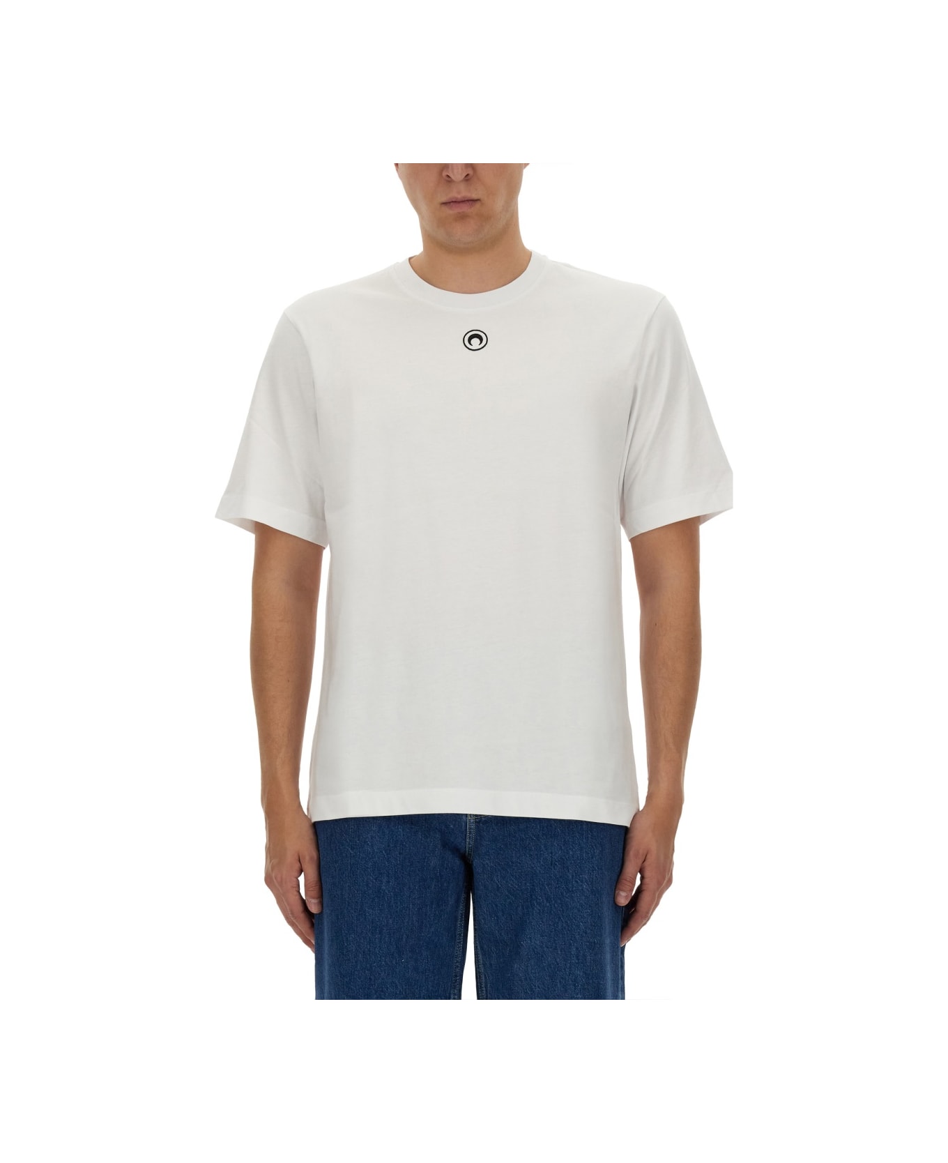 Marine Serre Cotton T-shirt - WHITE