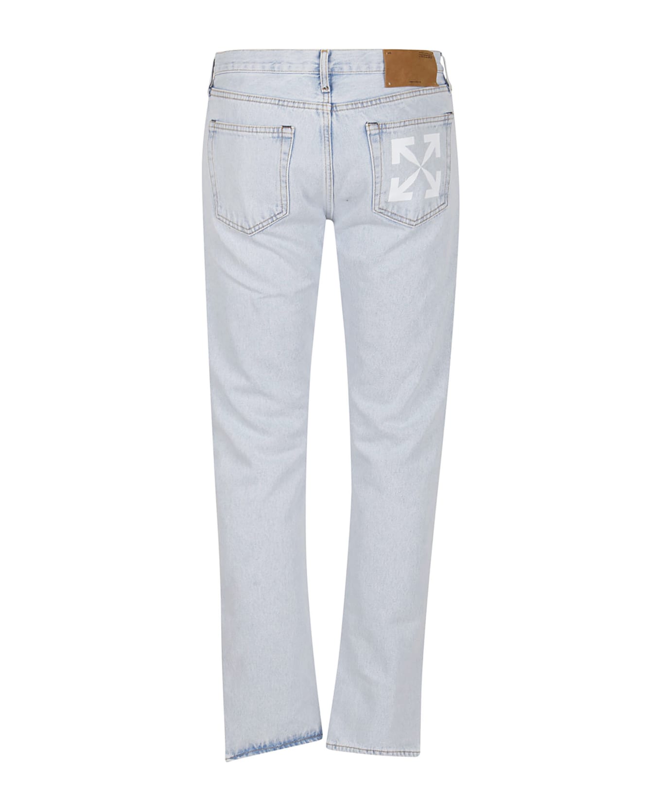 Off-White Single Arrow Slim Jeans Bleach - Blu