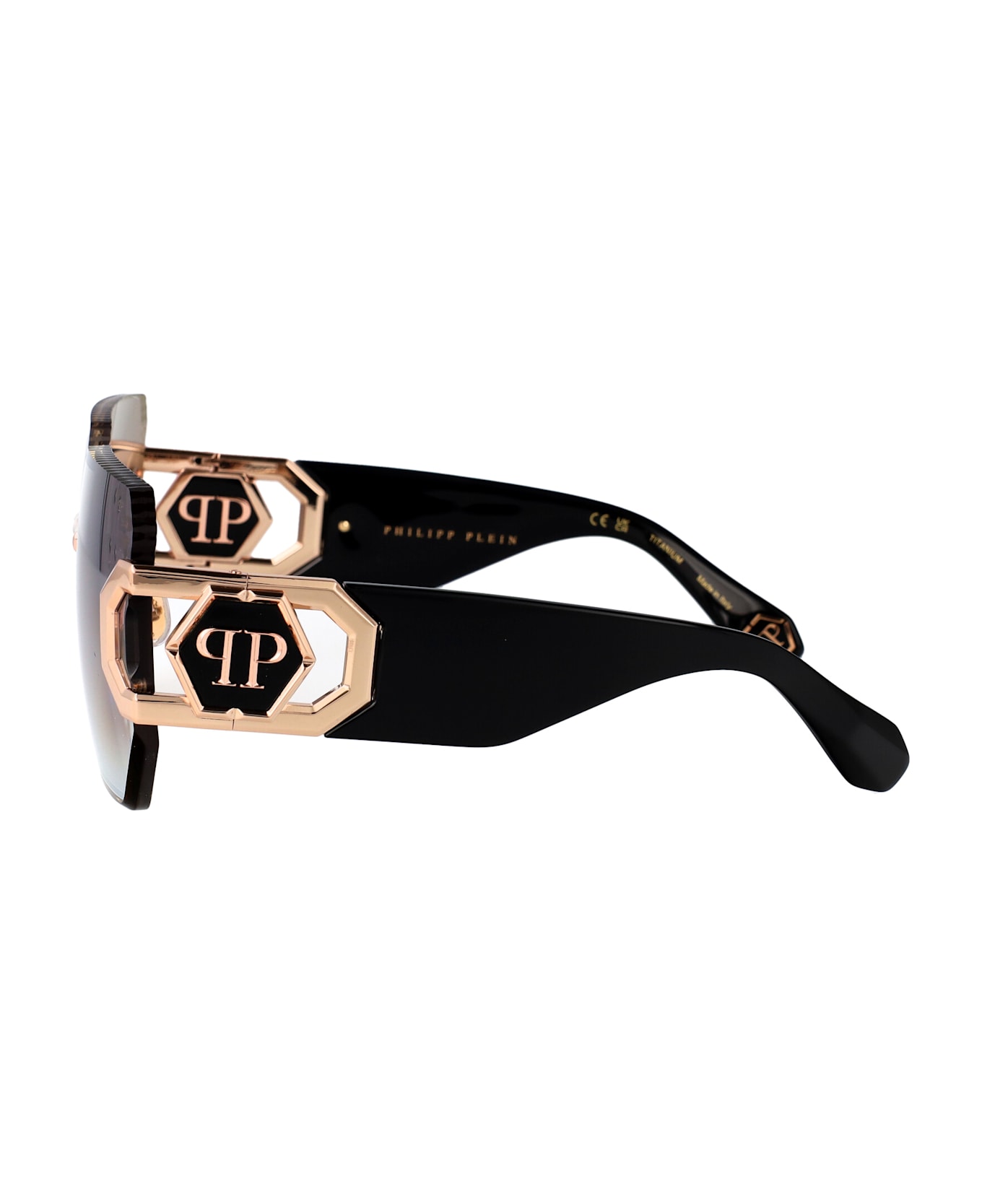 Philipp Plein Plein Hera Sunglasses - ROSE GOLD GREEN