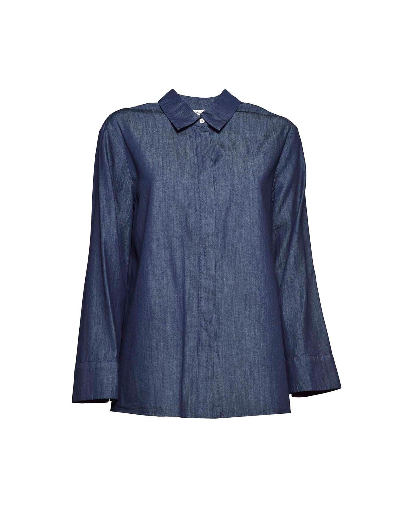 Max Mara Denim Long-sleeved Shirt - Denim