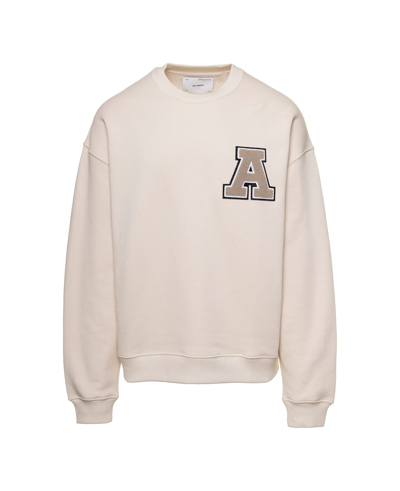 Axel Arigato 'team' Beige Sweatshirt With Front Logo Patch In Cotton Man - Beige