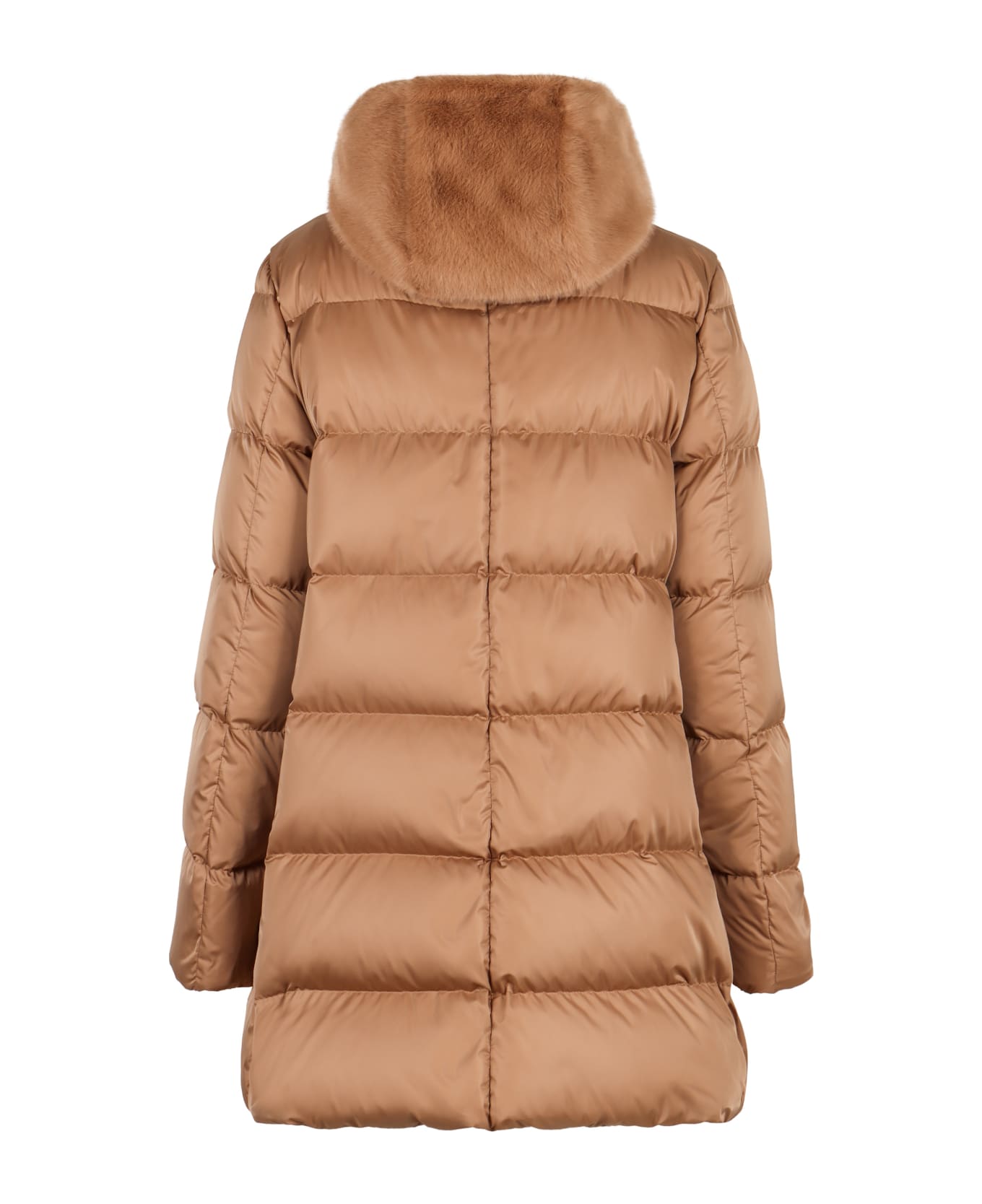 Herno Hooded Techno Fabric Down Jacket - Camel