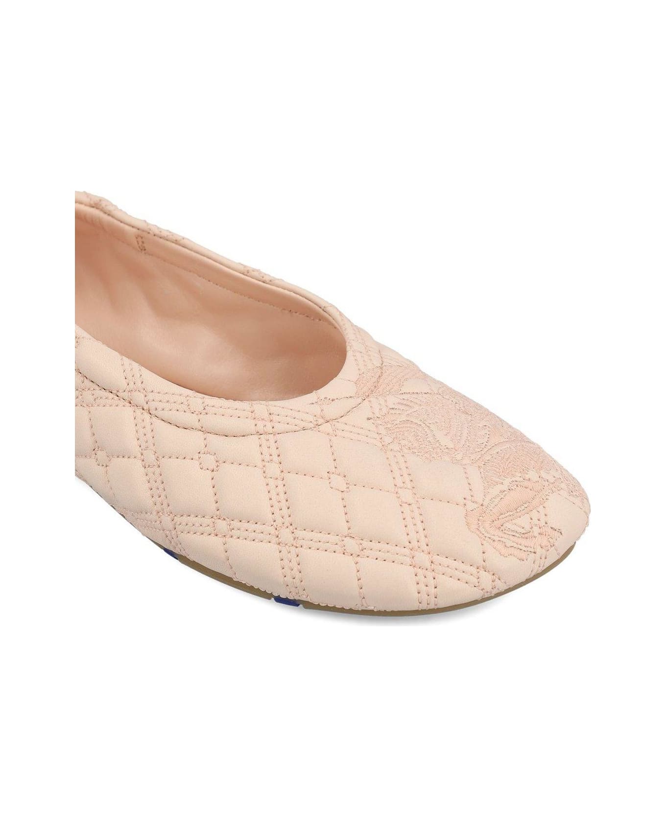 Burberry Sadler Quilted Ballerina Shoes - Pink