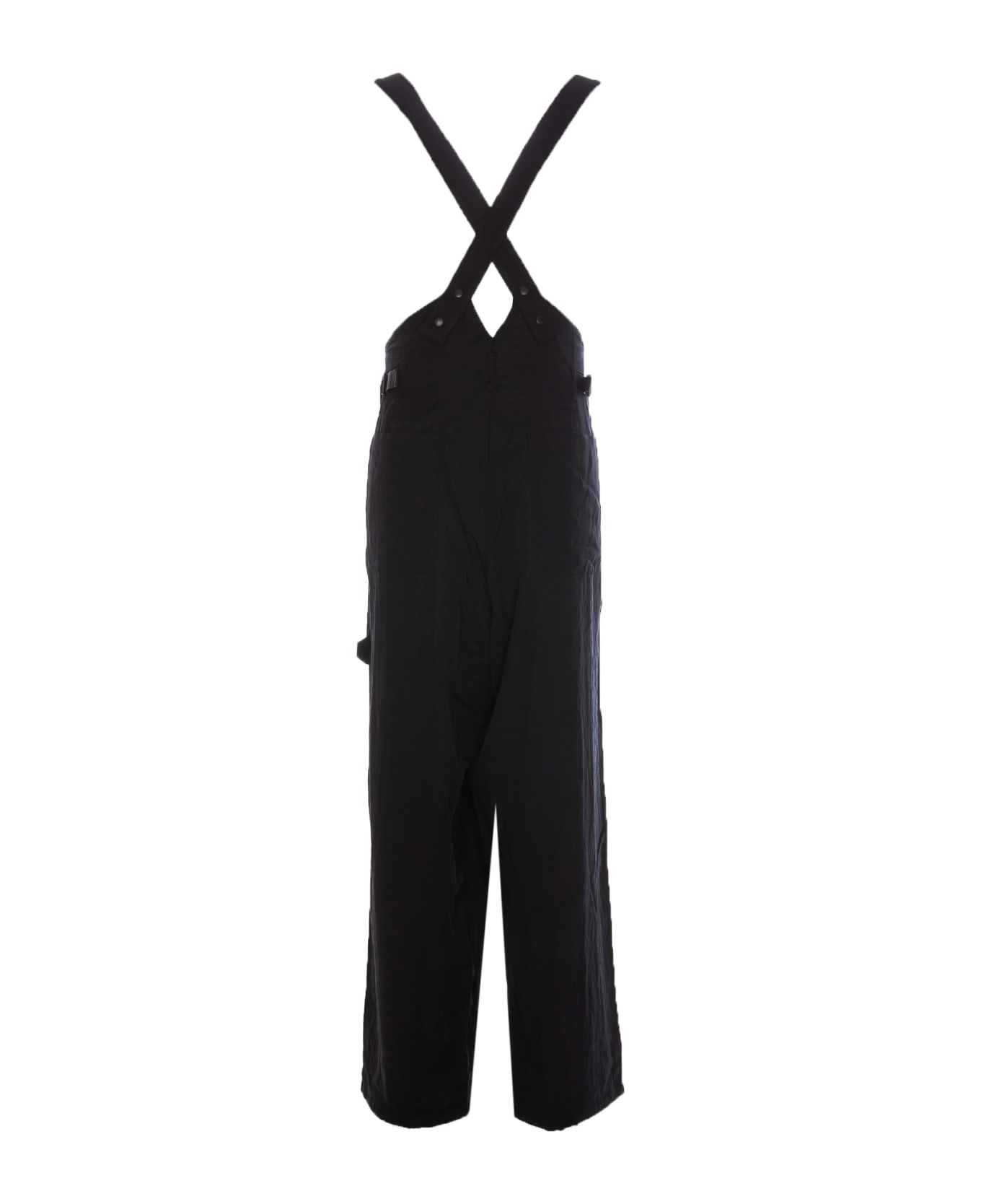 Y-3 Suspender Dungarees Pants - Black