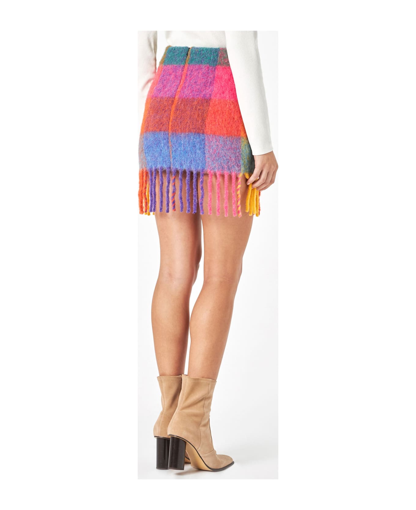 MC2 Saint Barth Woman Skirt With Fringes - MULTICOLOR