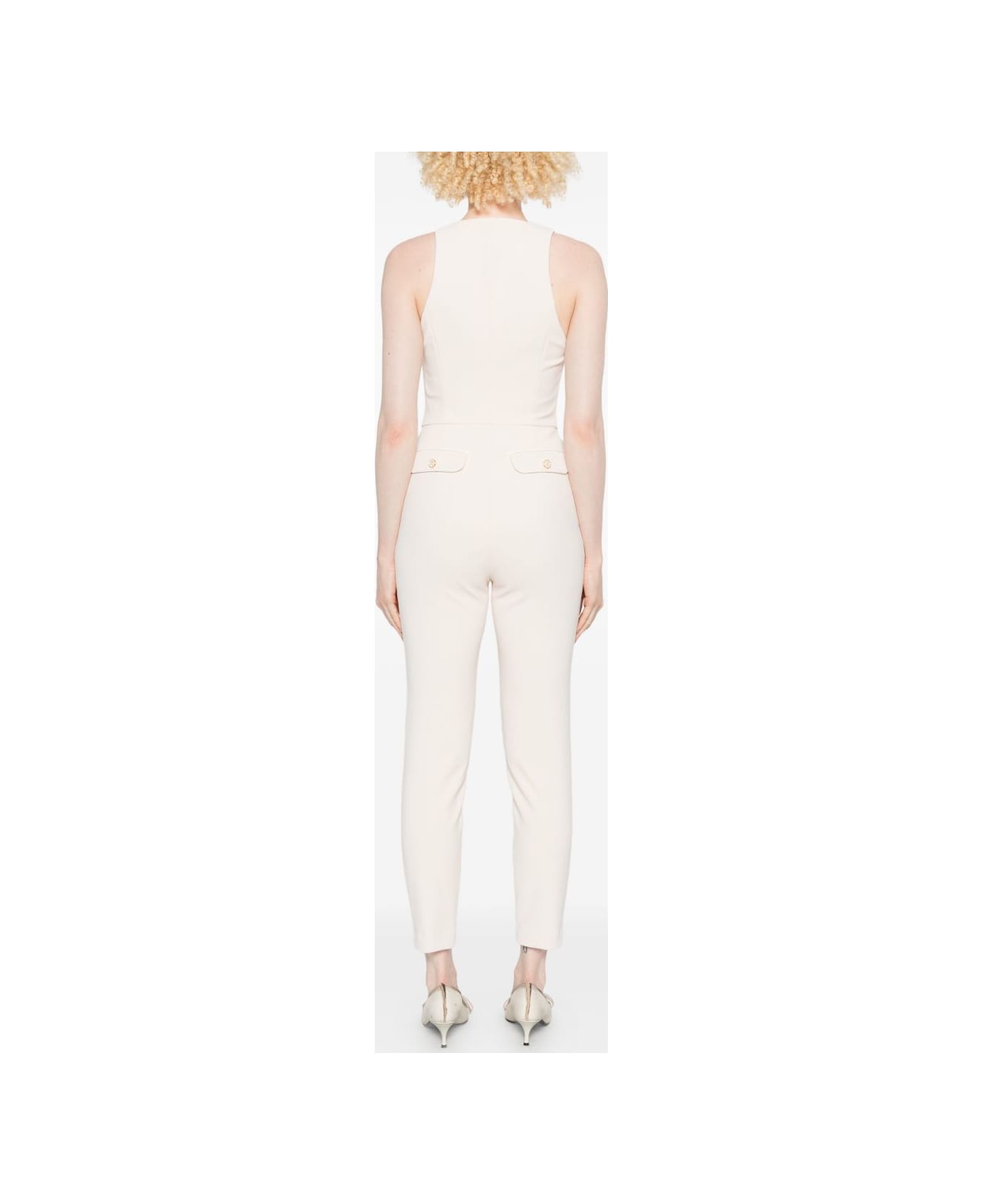 Elisabetta Franchi Sleeveless Jumpsuit - White