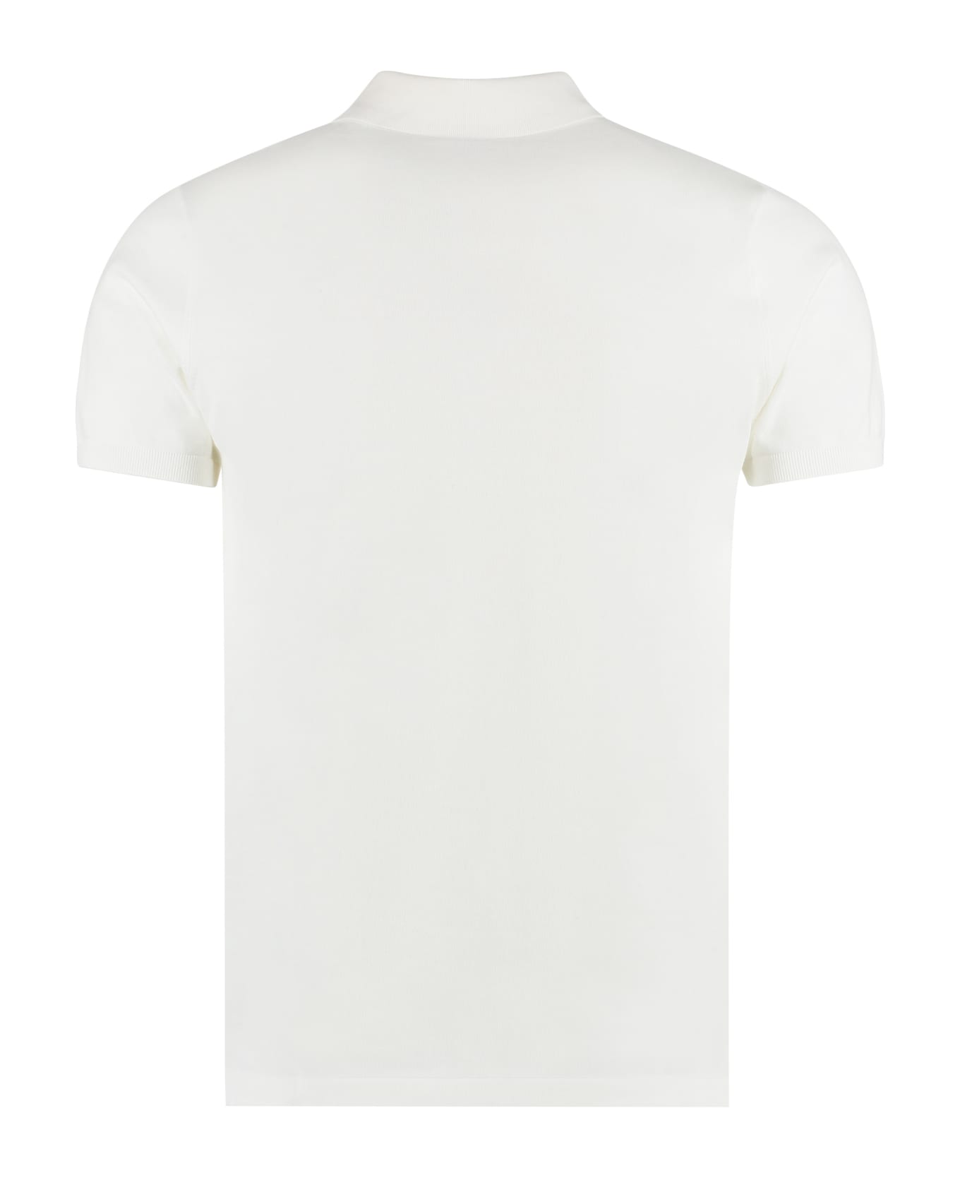 Aspesi Short Sleeve Cotton Polo Shirt - White