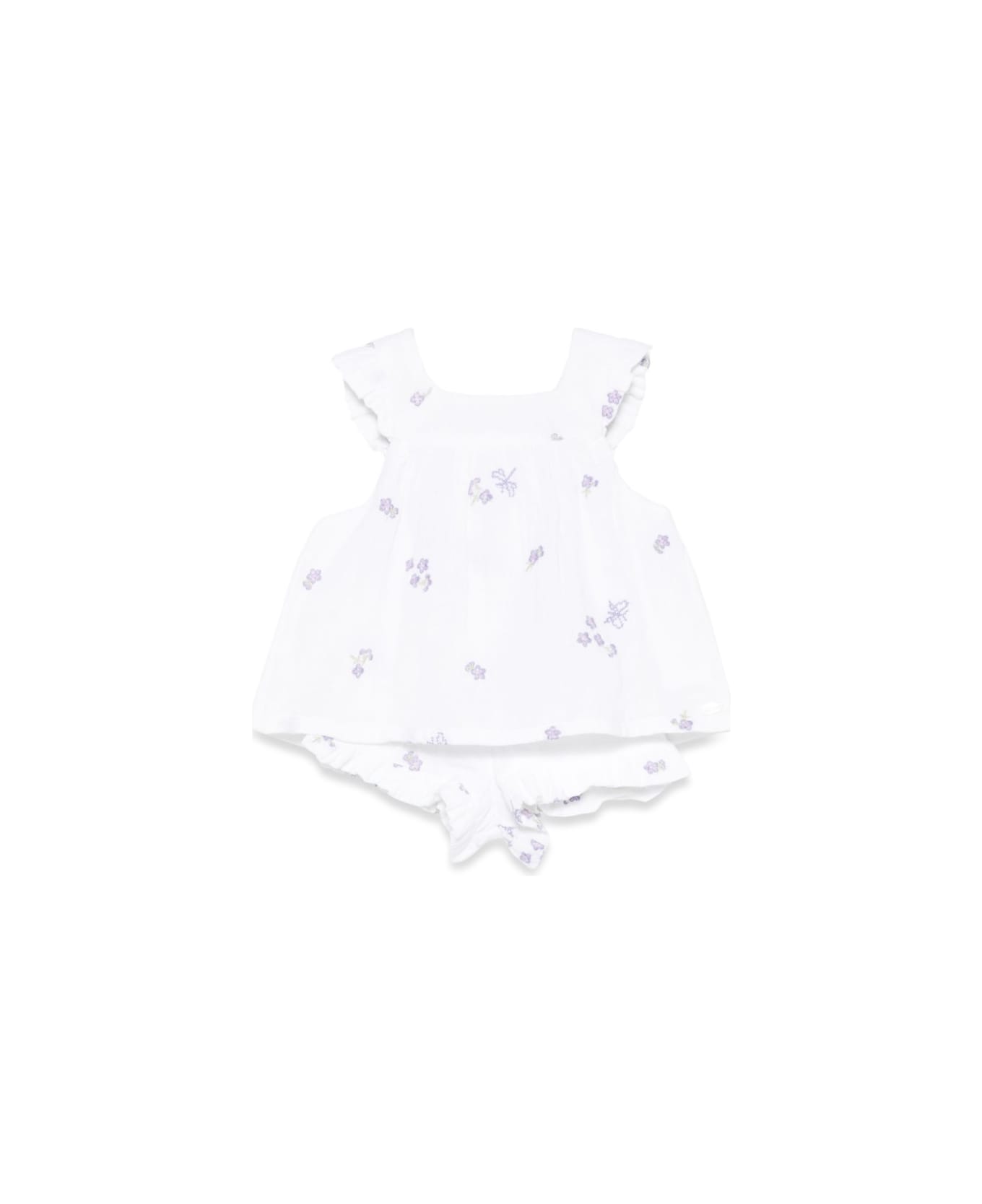 Tartine et Chocolat Set Vestito Con Shorts - WHITE