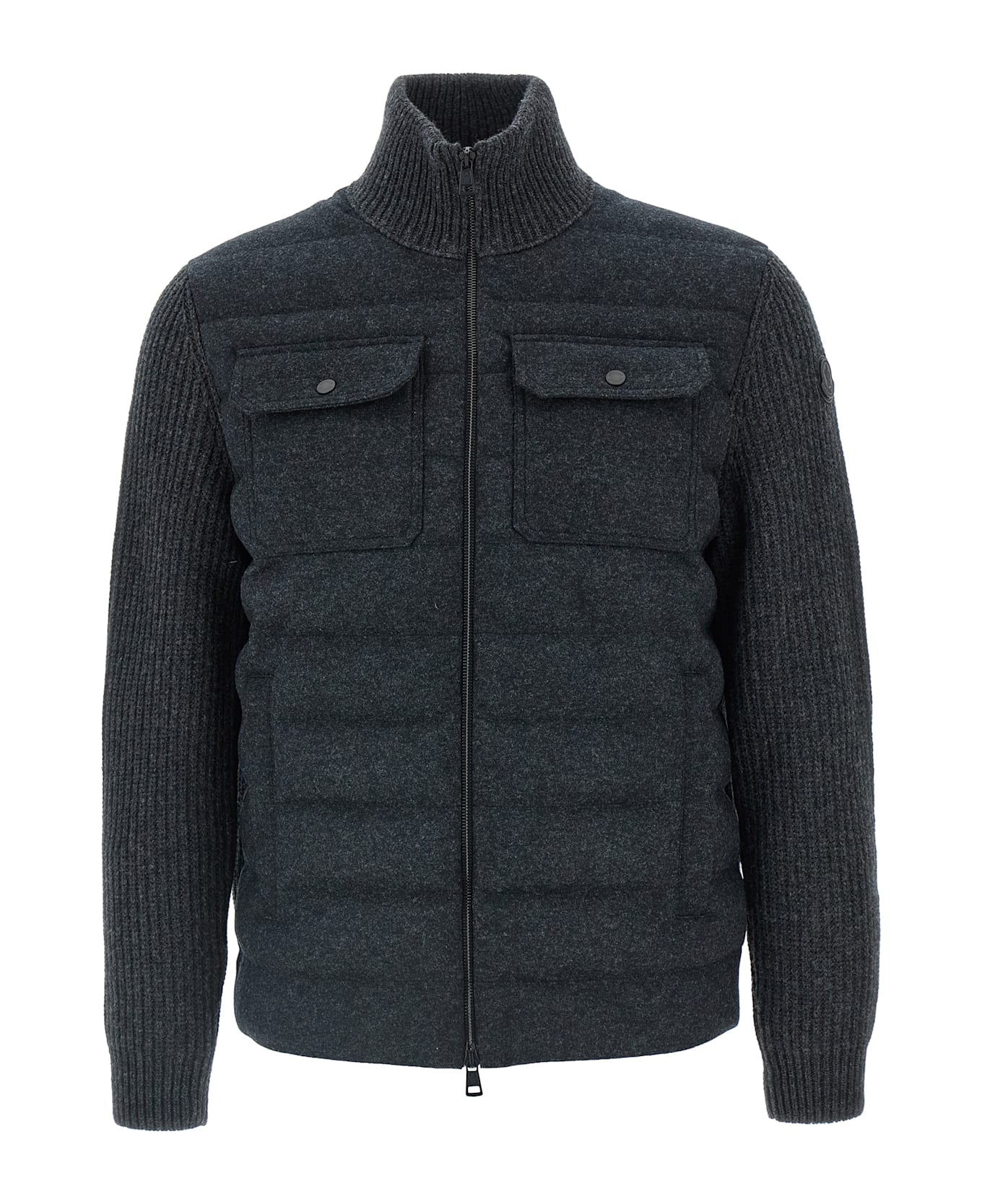 Moncler Padded Cardigan - Gray