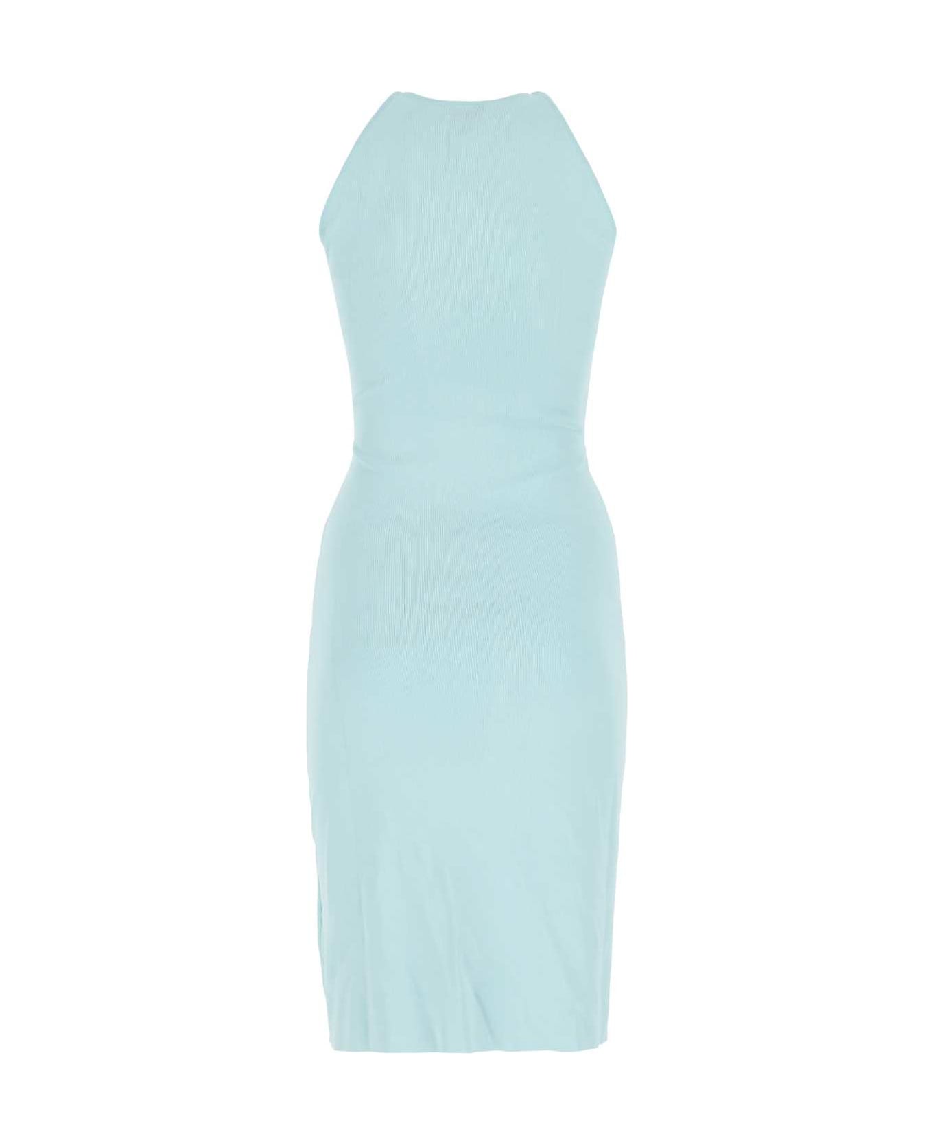 Bottega Veneta Pastel Light Blue Stretch Viscose Blend Dress - 8955