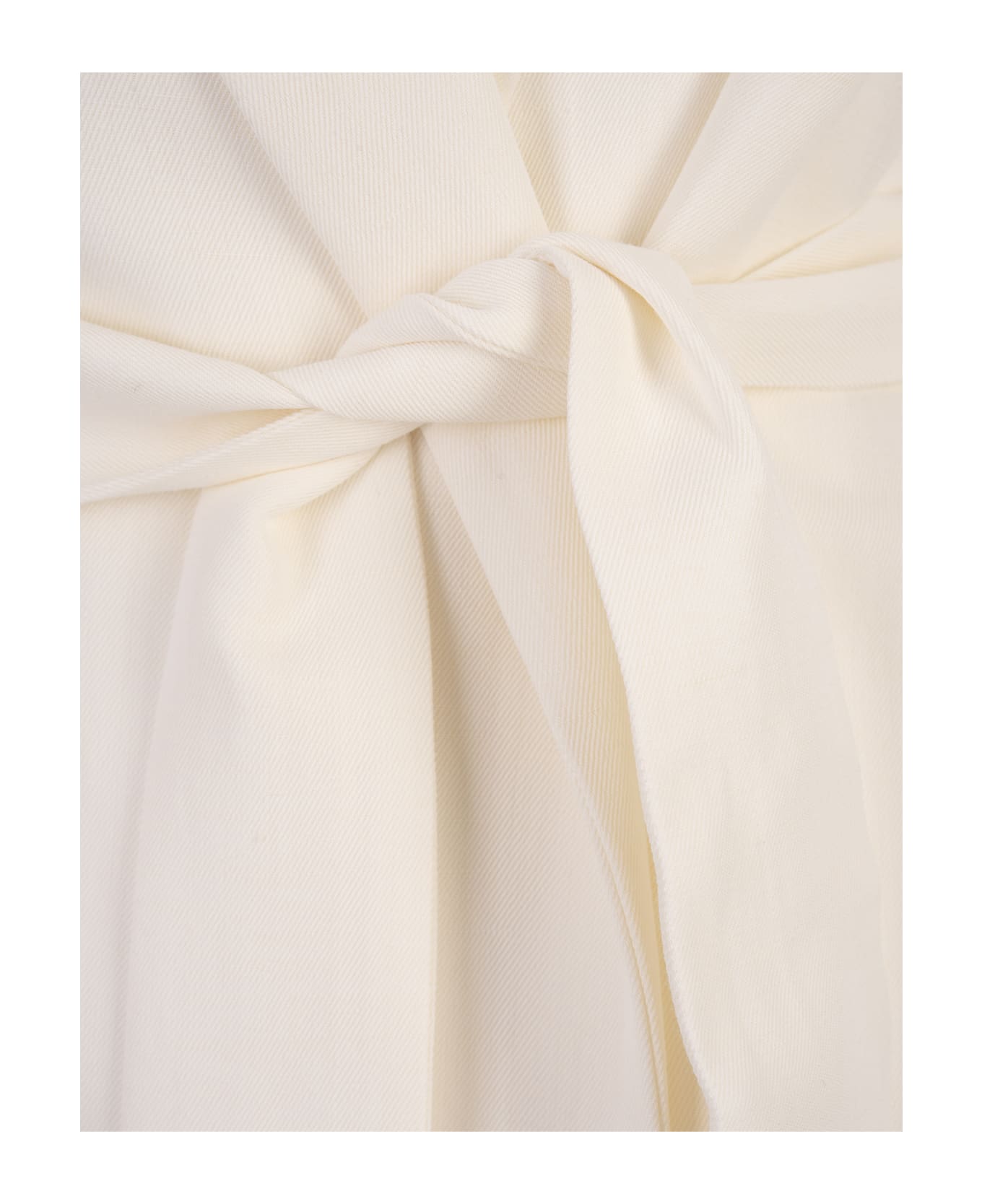 Fabiana Filippi White Linen And Viscose Trench Coat - White