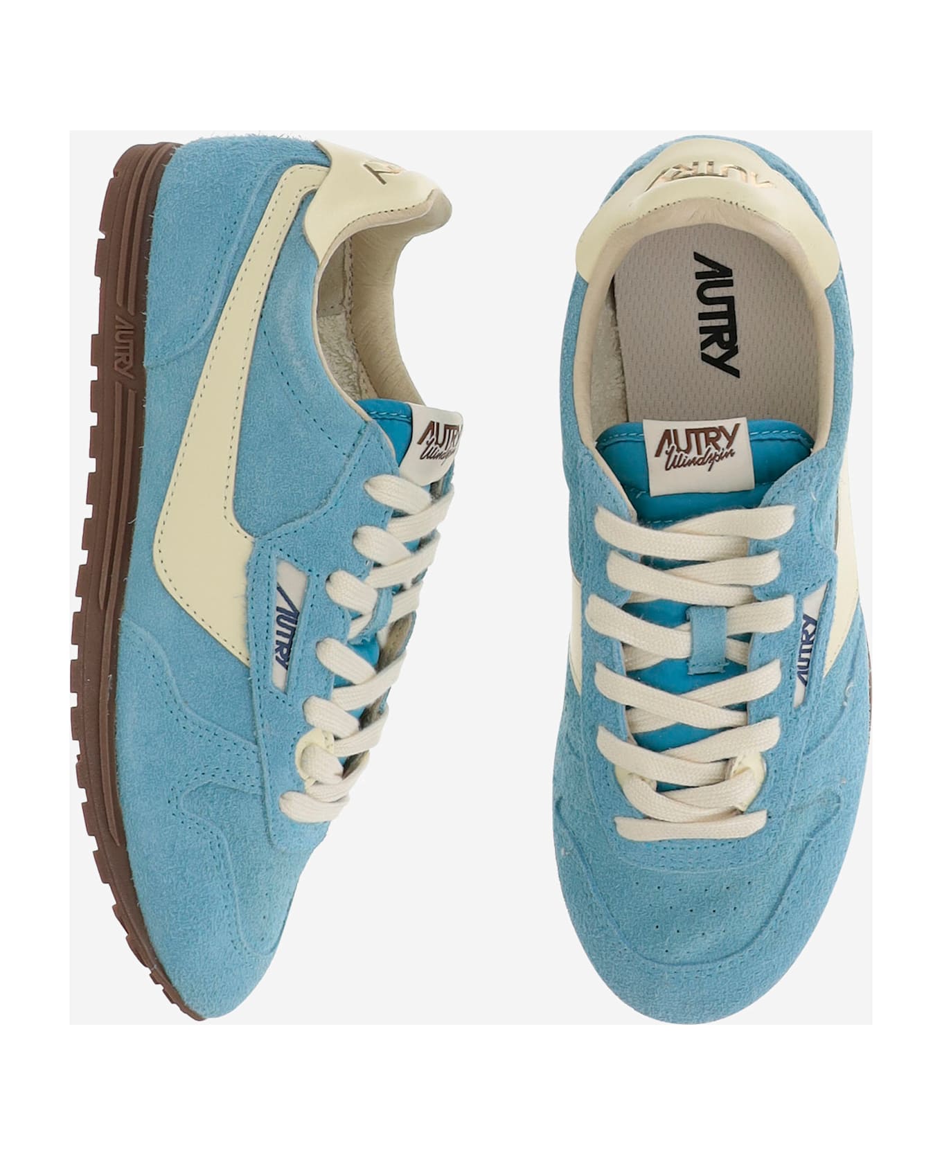 Autry Windspin Leather Sneakers - LIGHT BLUE