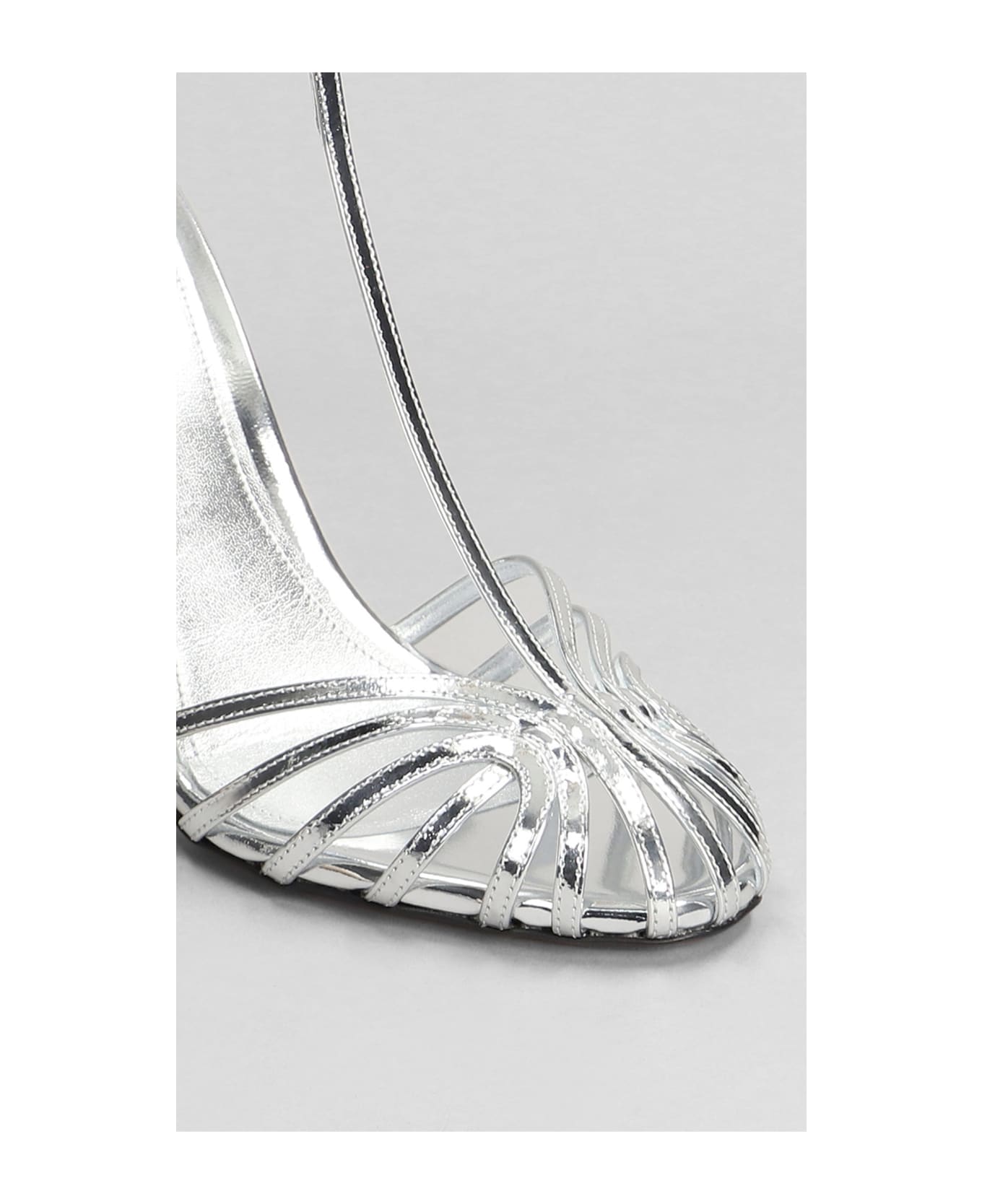Alevì Stella 110 Sandals In Silver Leather - silver