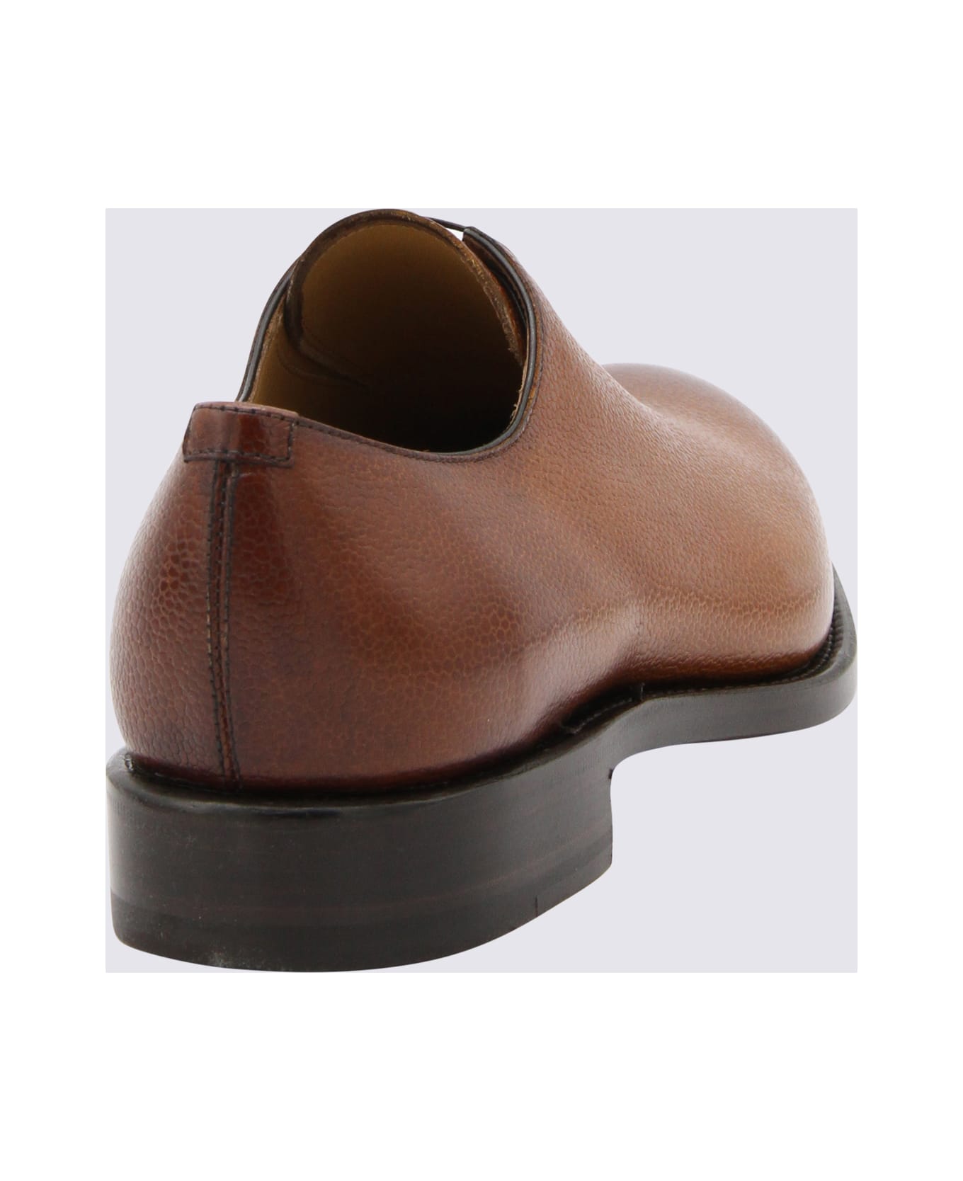 Ferragamo Brown Leather Angiolo Loafers