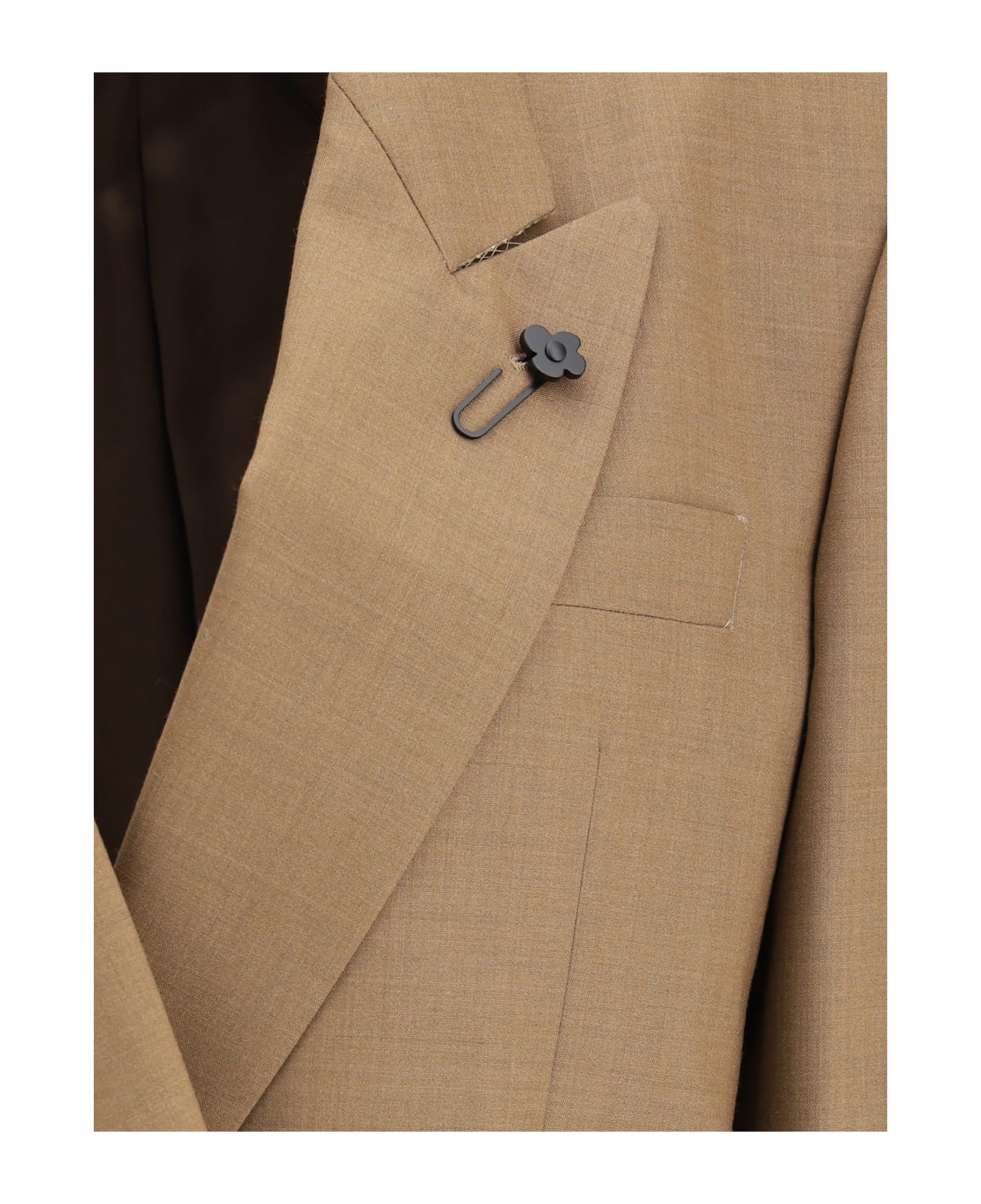 Lardini Double-breasted Jacket In Pure Virgin Wool