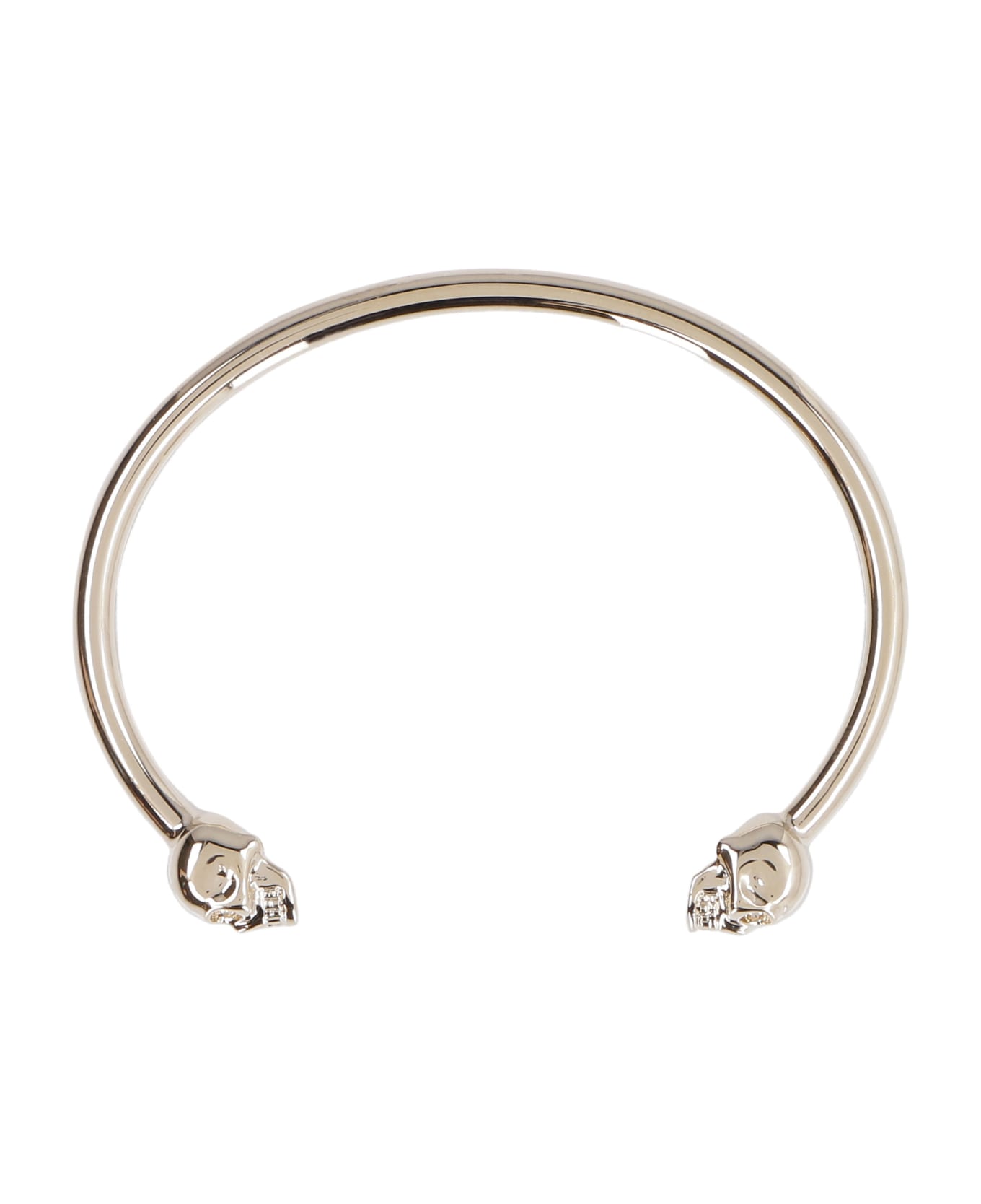 Alexander McQueen Twin Skull Brass Bracelet - Gold